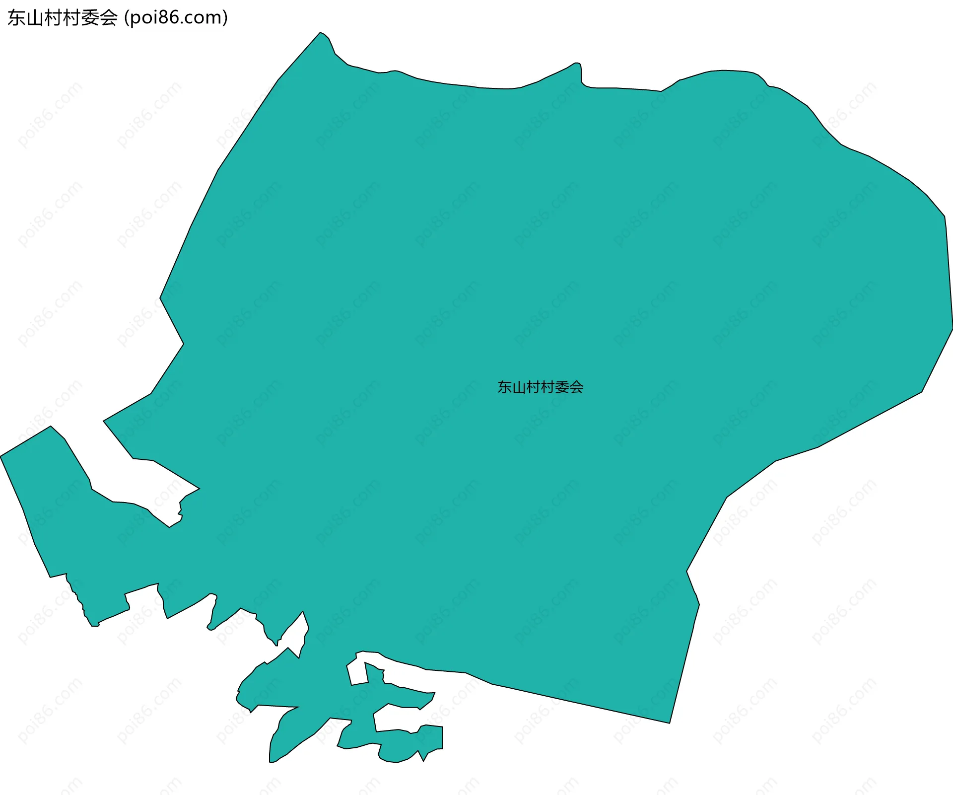 东山村村委会边界地图