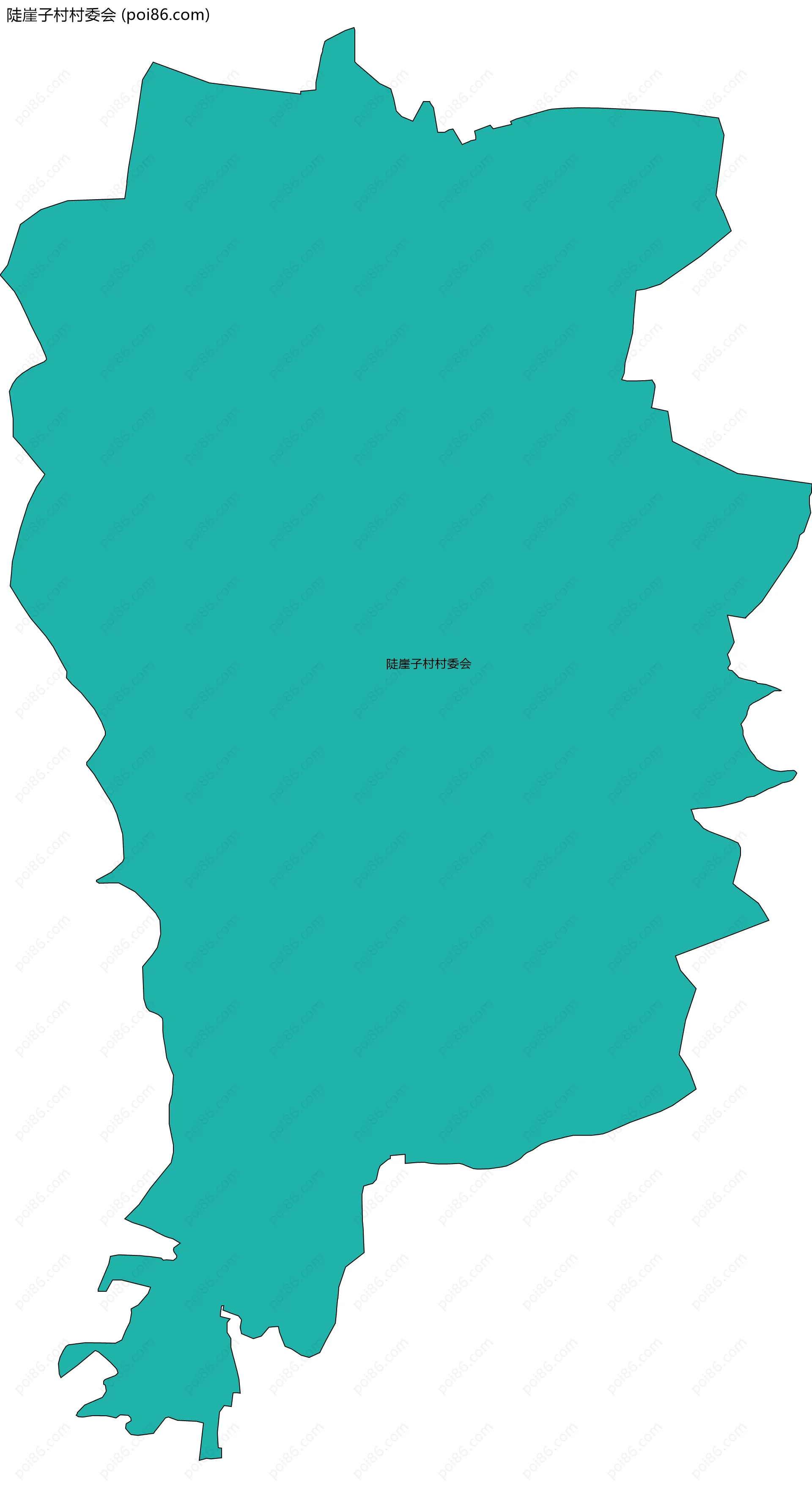 陡崖子村村委会边界地图