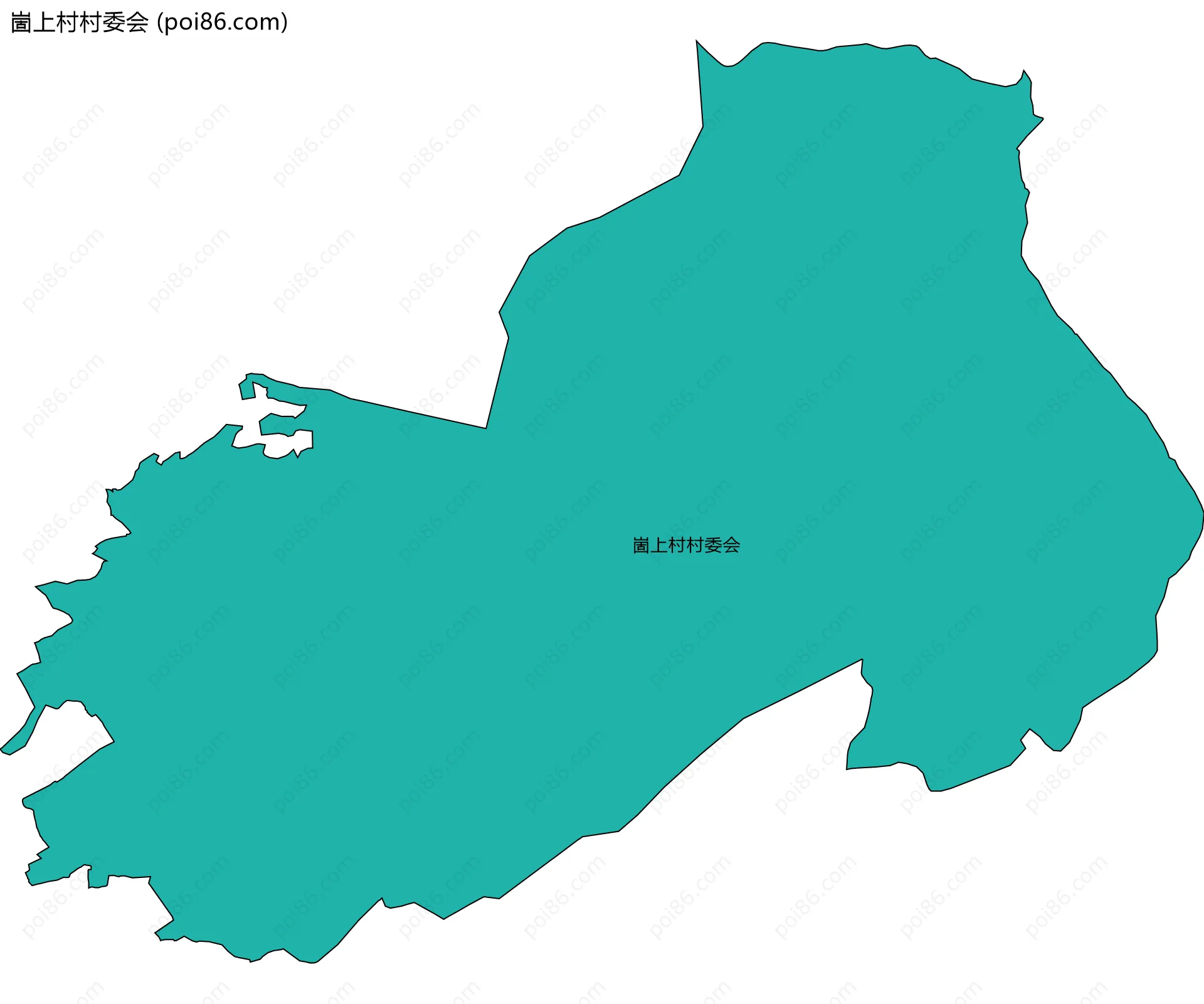 崮上村村委会边界地图
