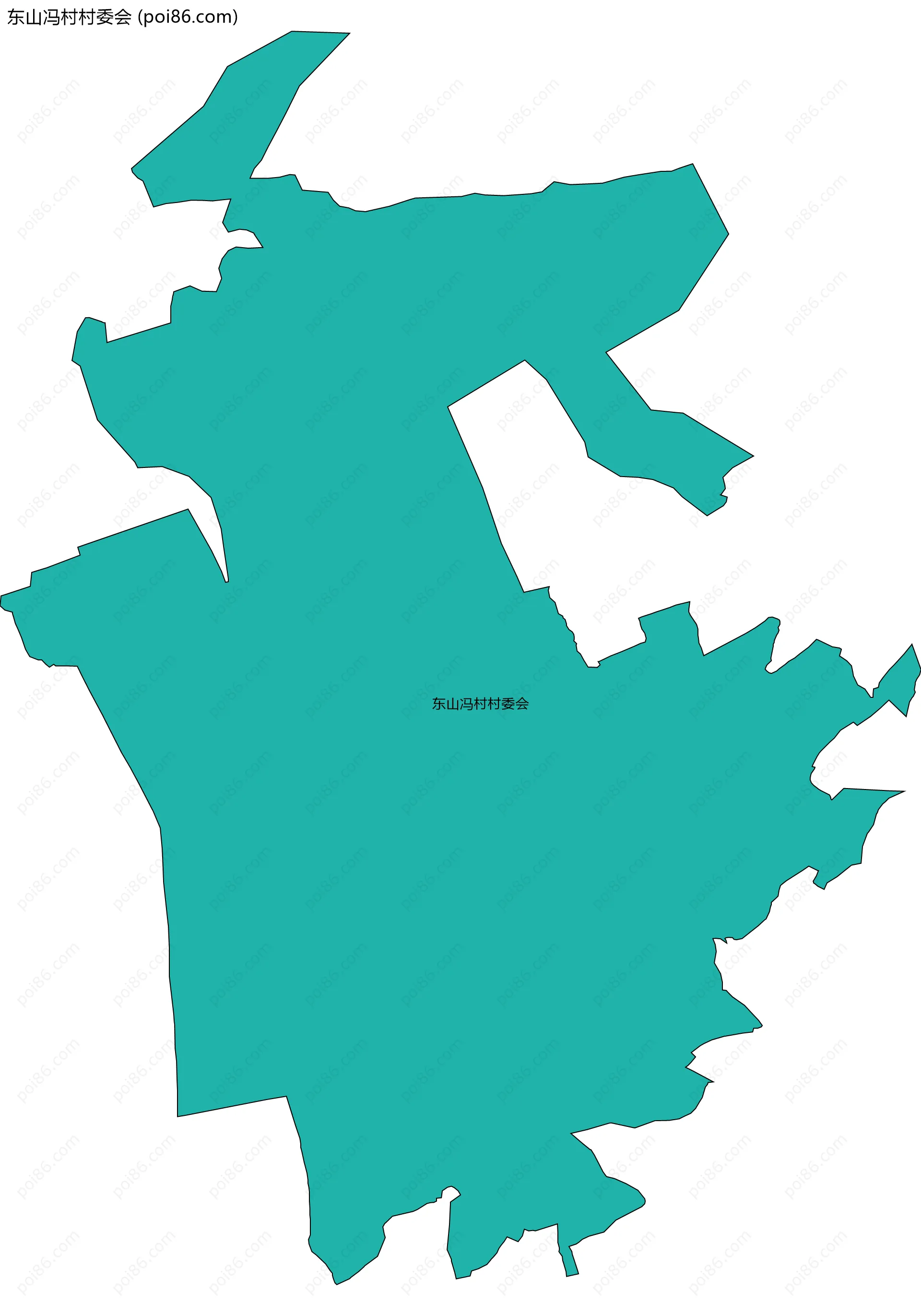 东山冯村村委会边界地图