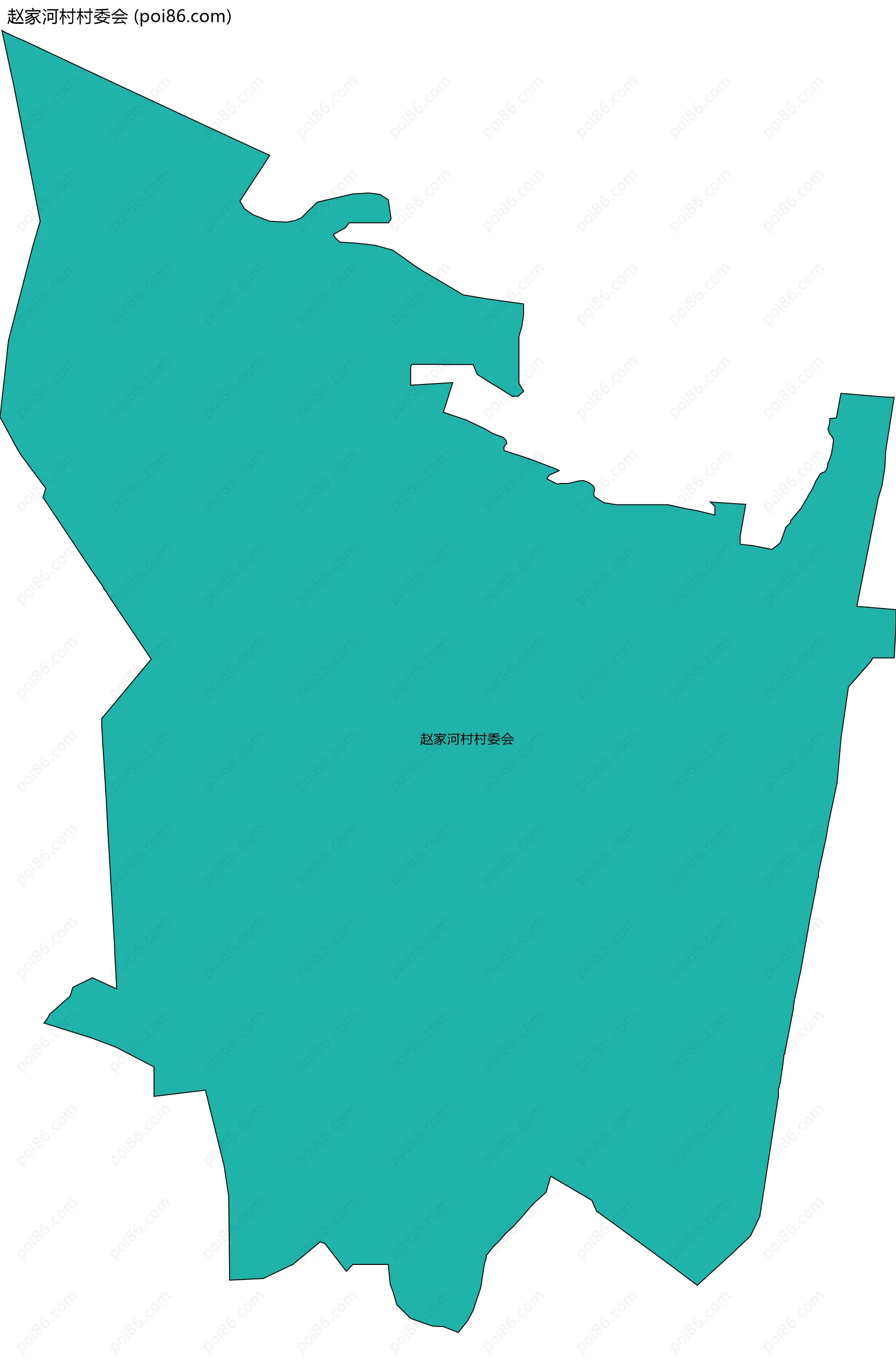 赵家河村村委会边界地图