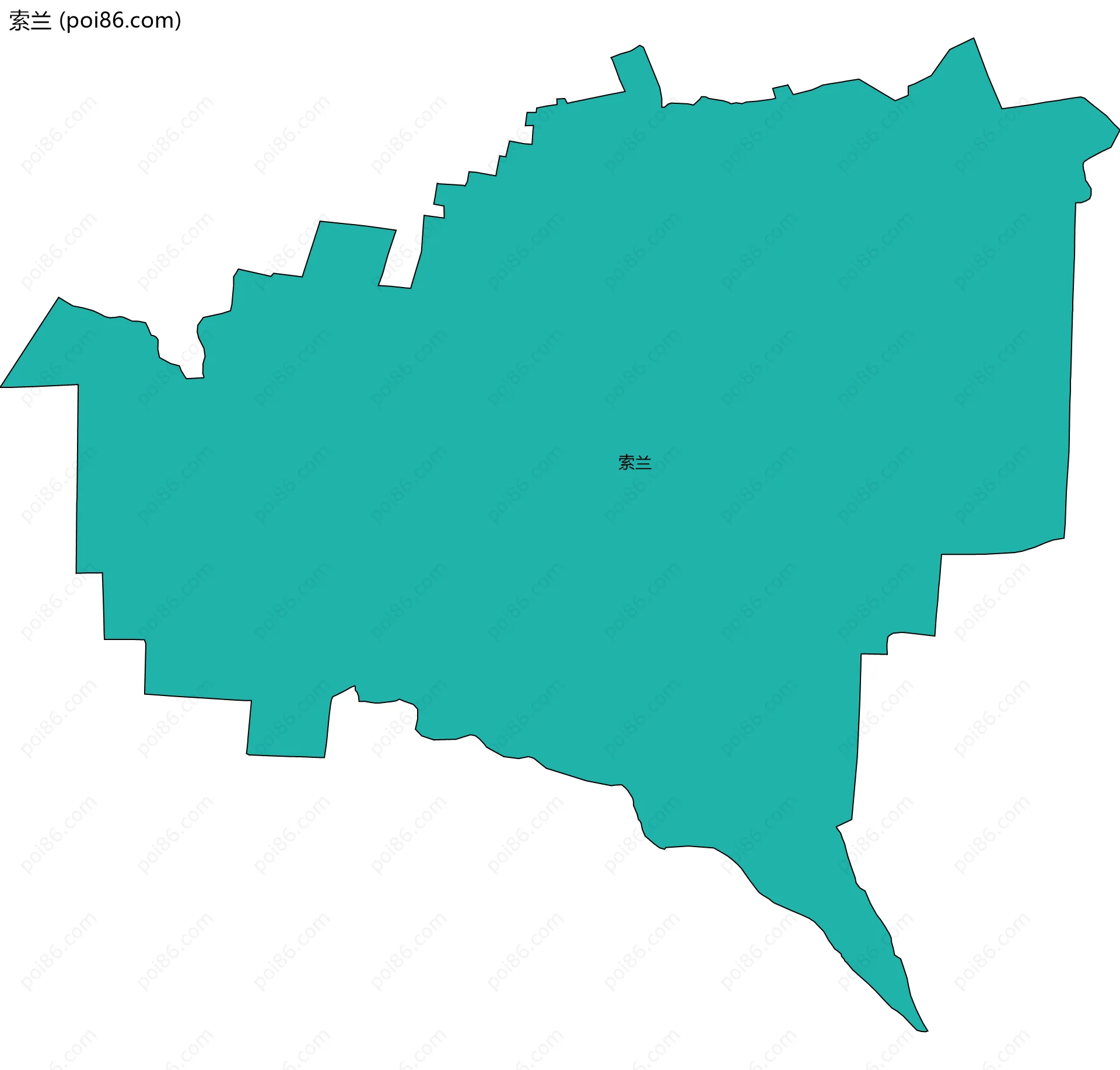 索兰边界地图