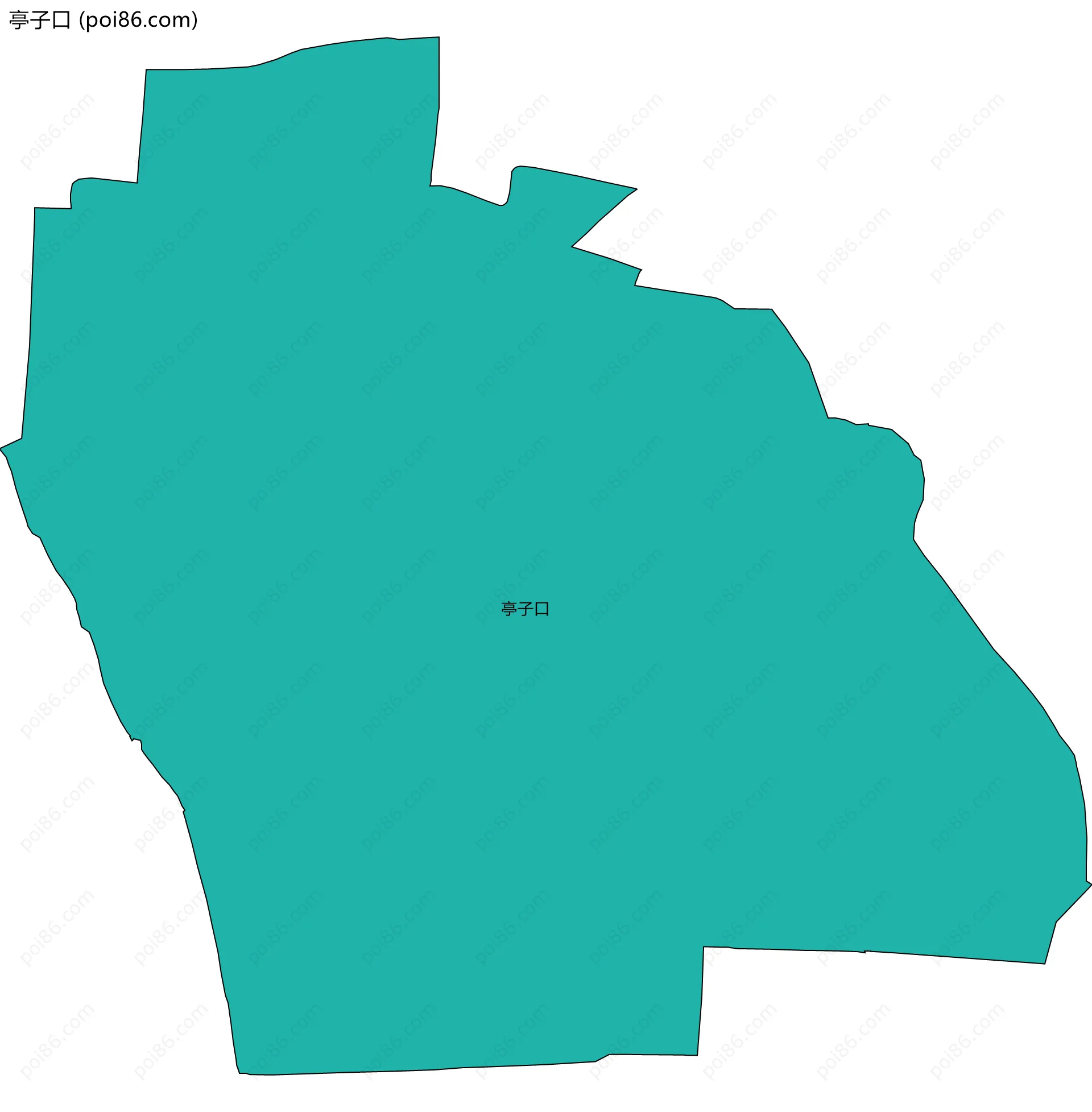 亭子口边界地图