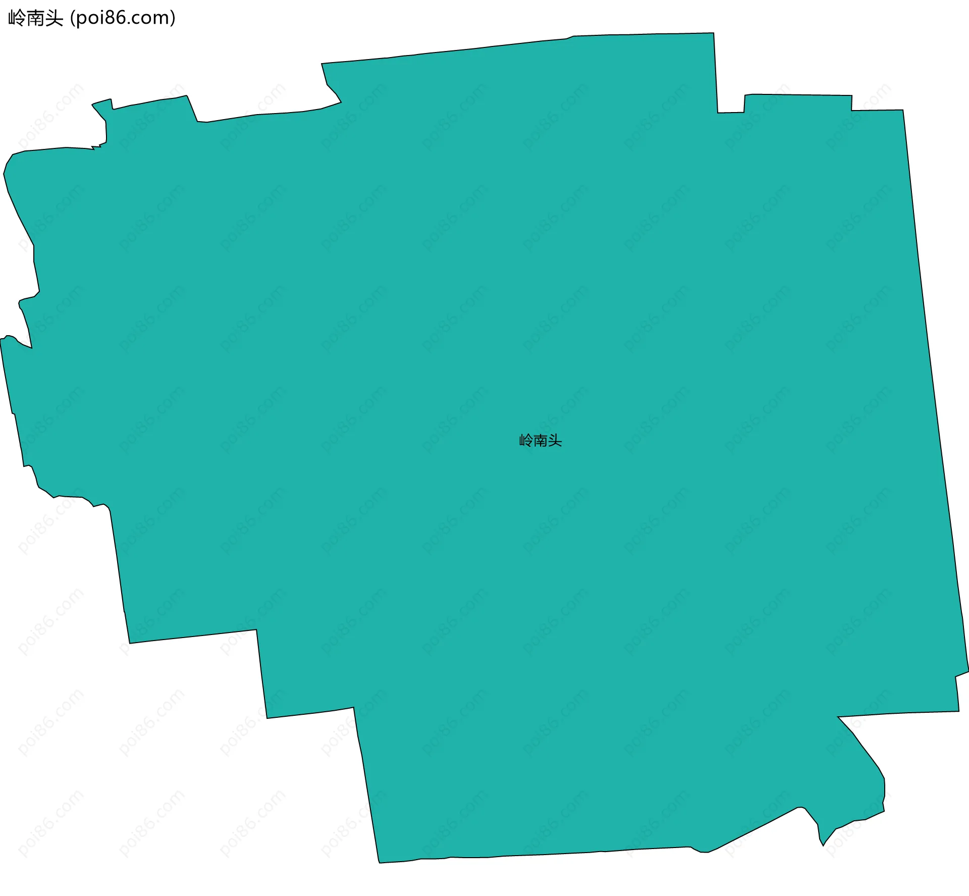 岭南头边界地图