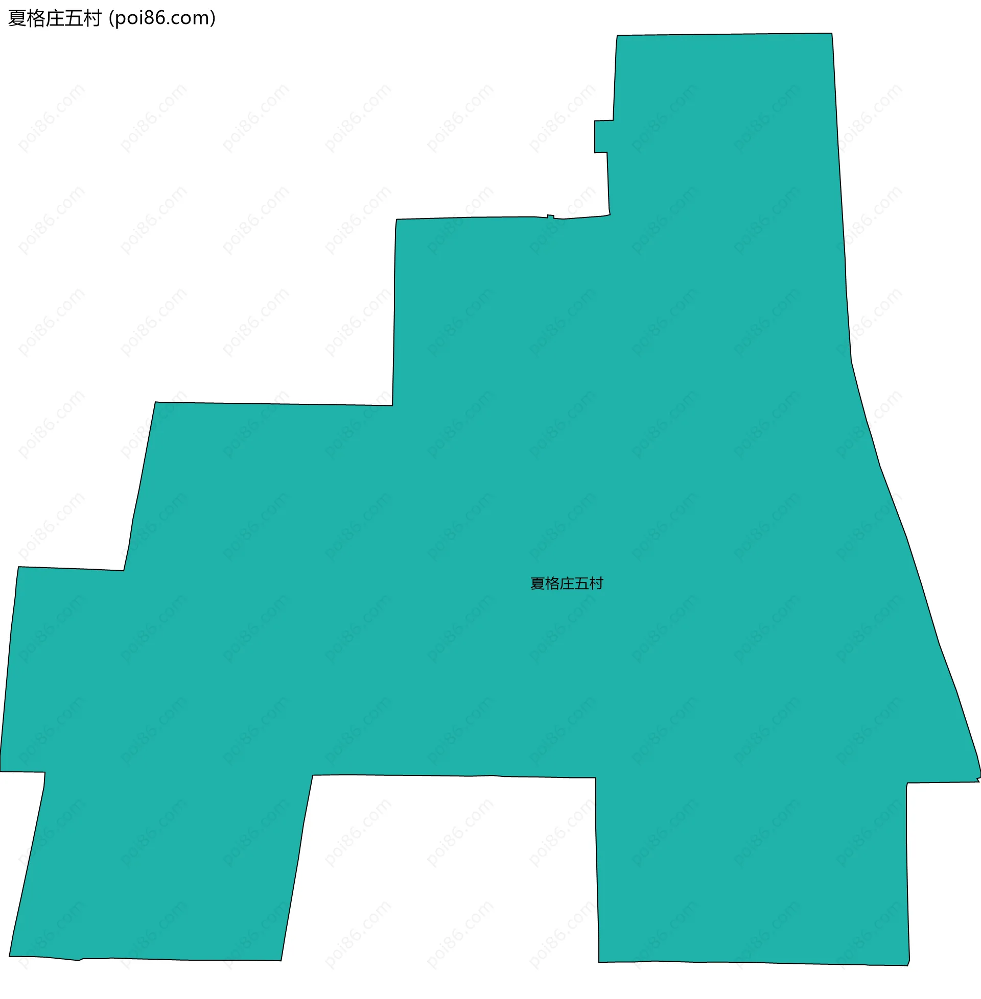 夏格庄五村边界地图