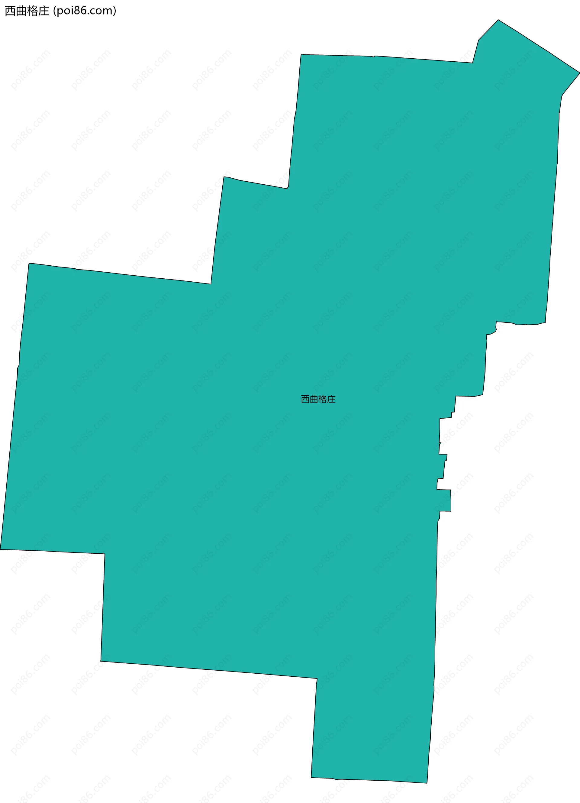 西曲格庄边界地图