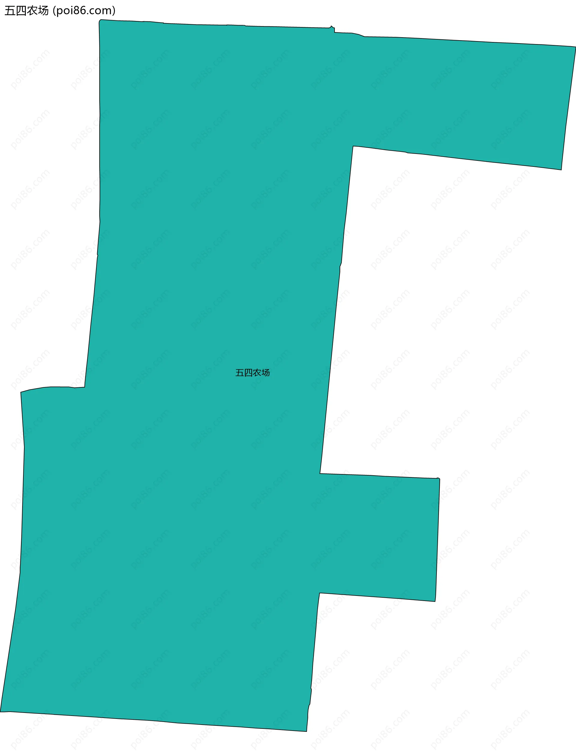 五四农场边界地图