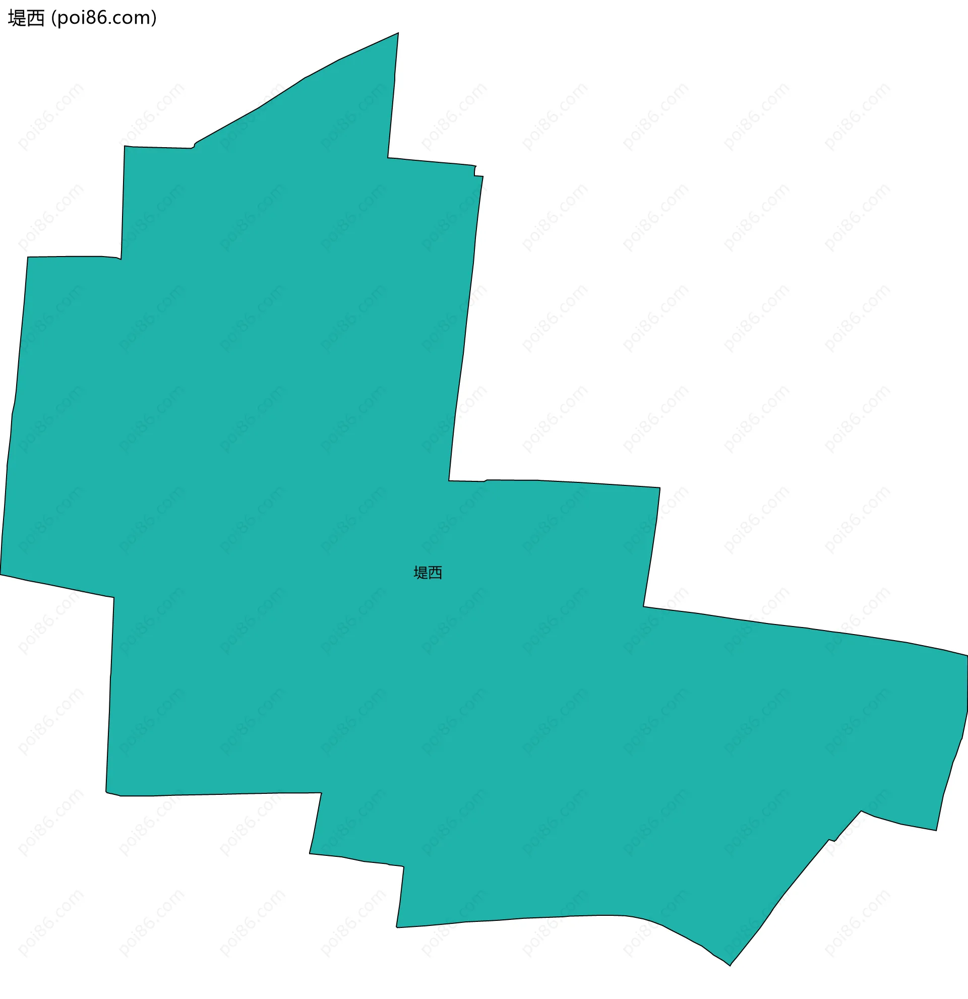 堤西边界地图