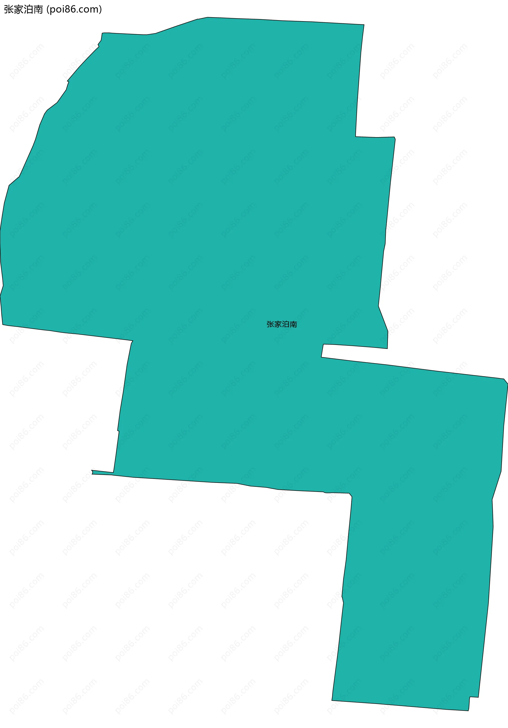 张家泊南边界地图