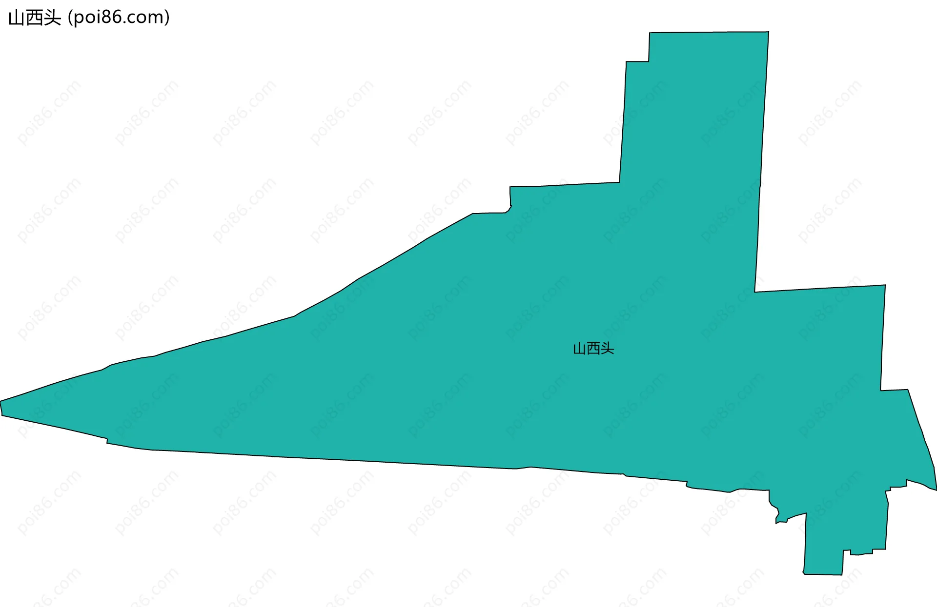 山西头边界地图