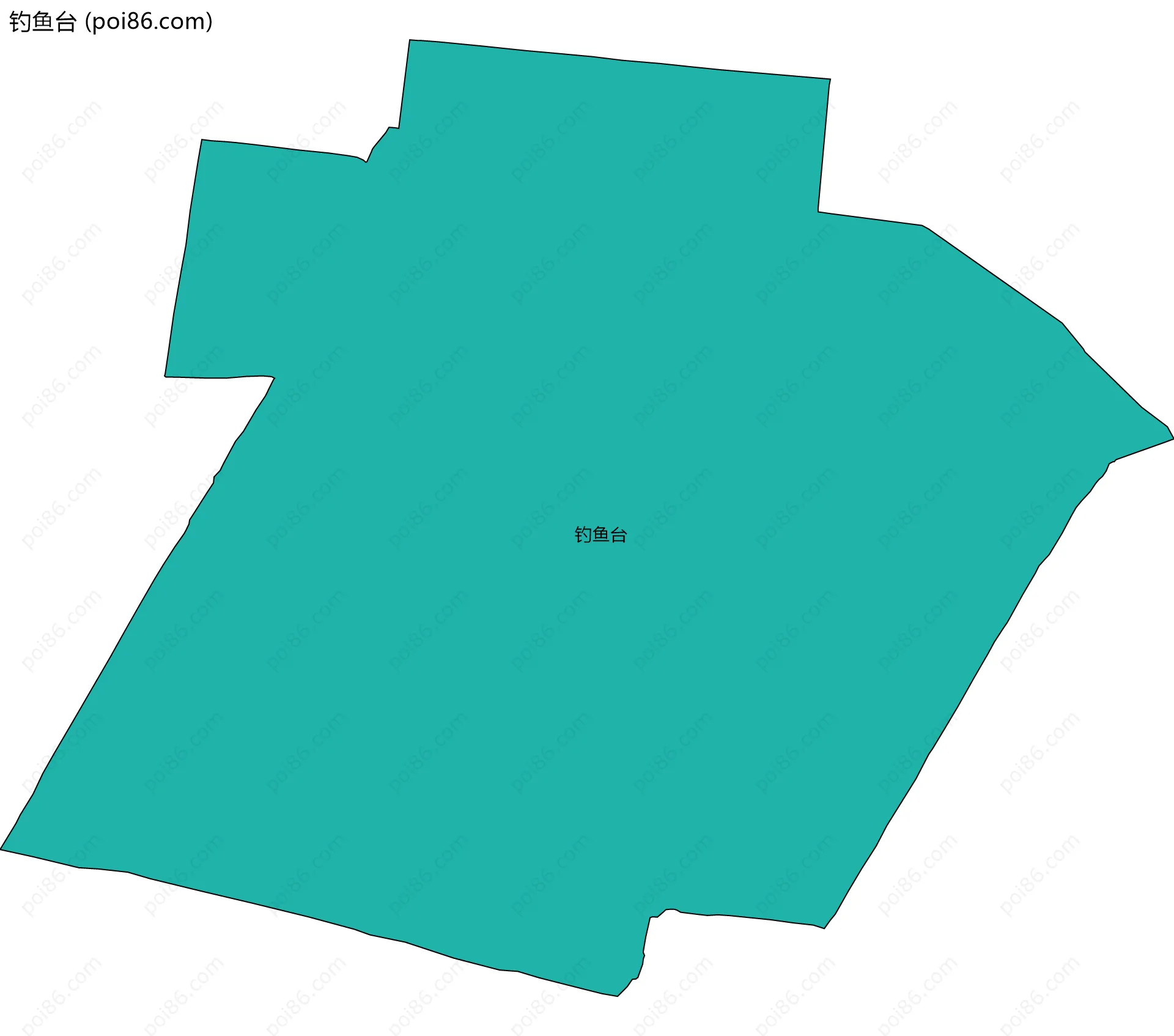 钓鱼台边界地图