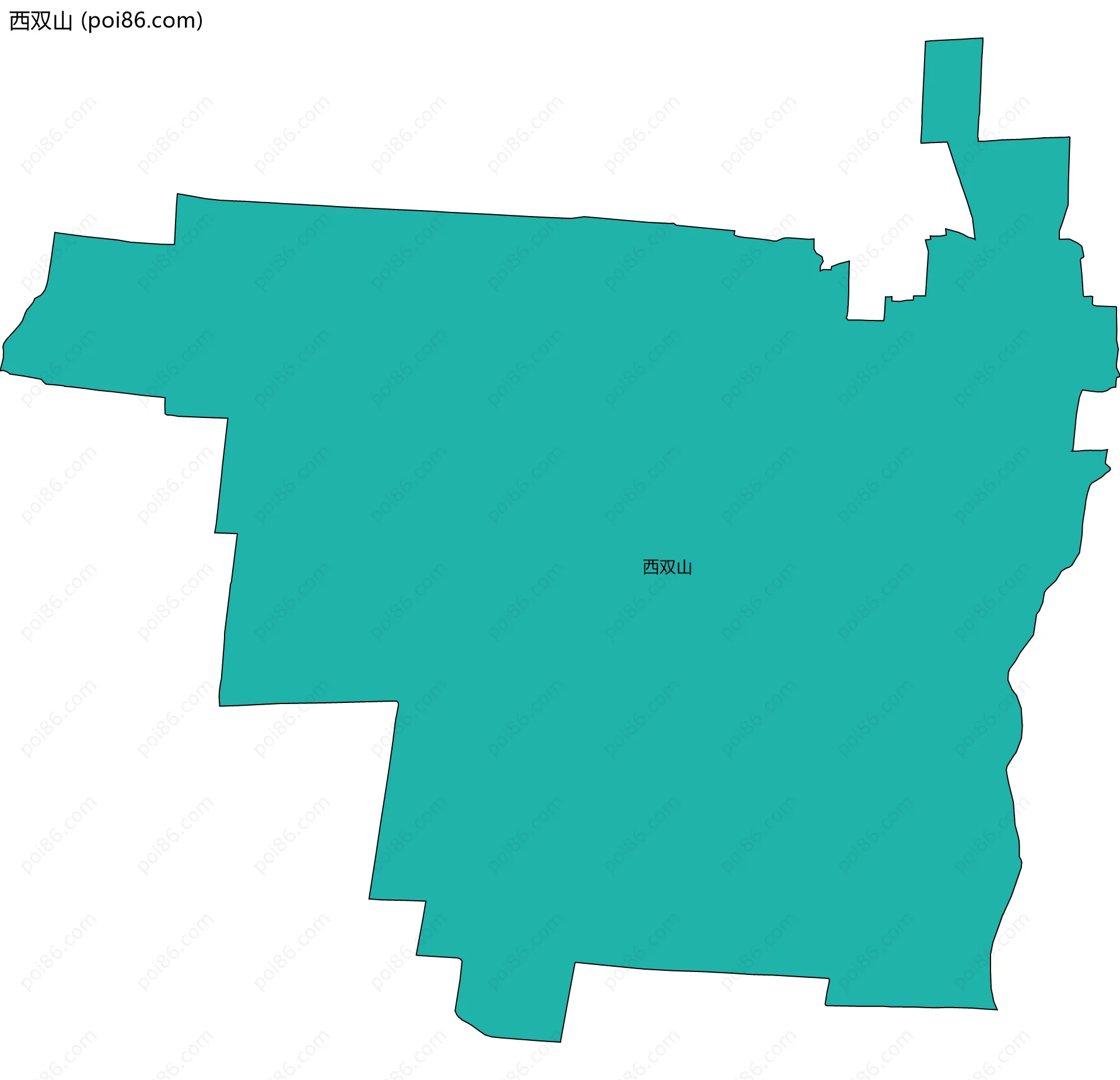 西双山边界地图