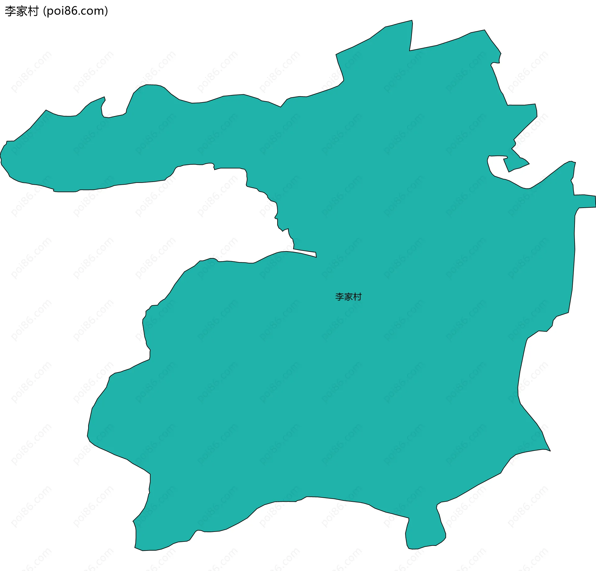 李家村边界地图