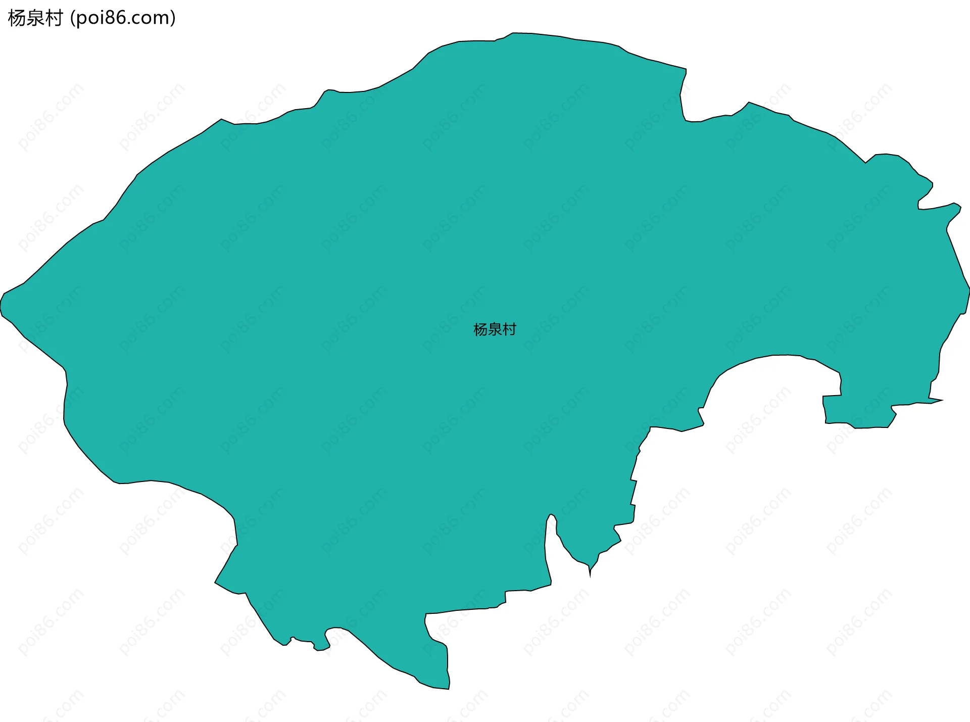 杨泉村边界地图
