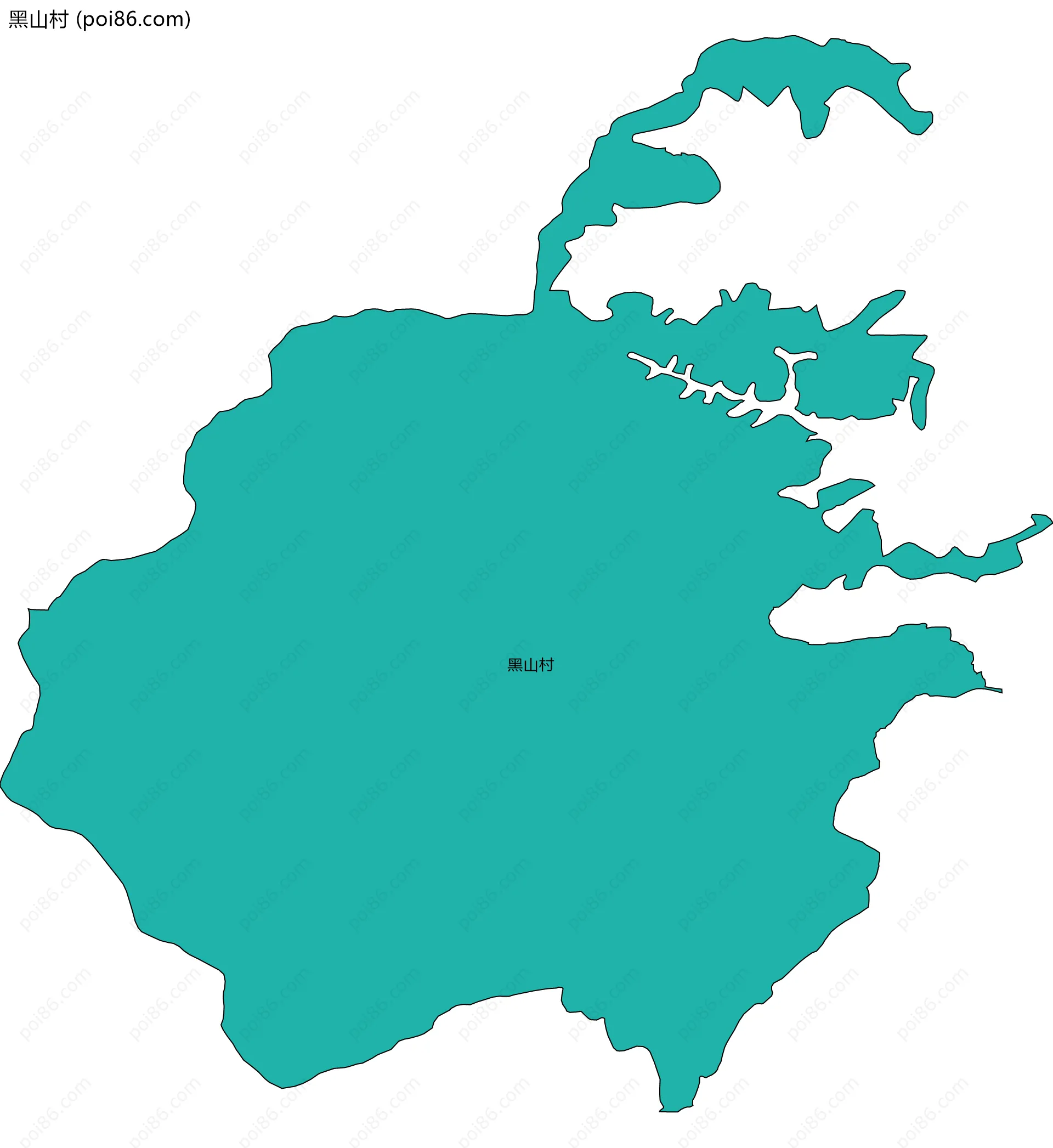 黑山村边界地图