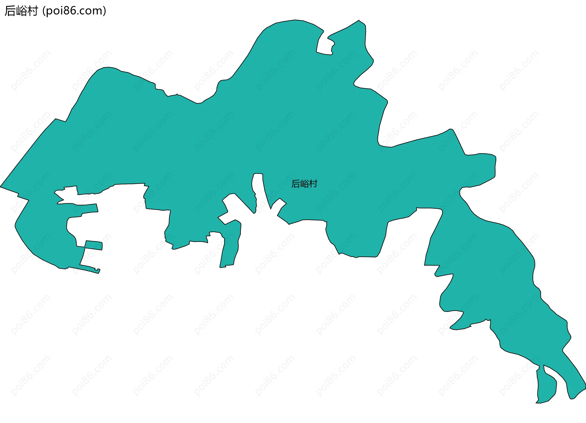 后峪村边界地图