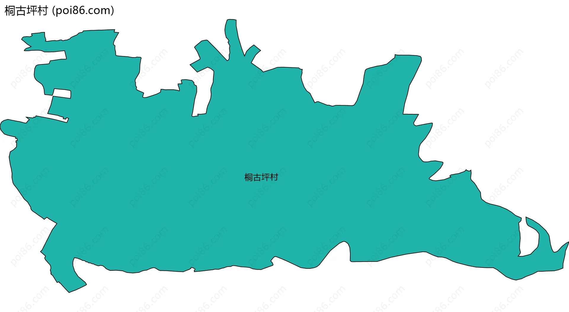 桐古坪村边界地图