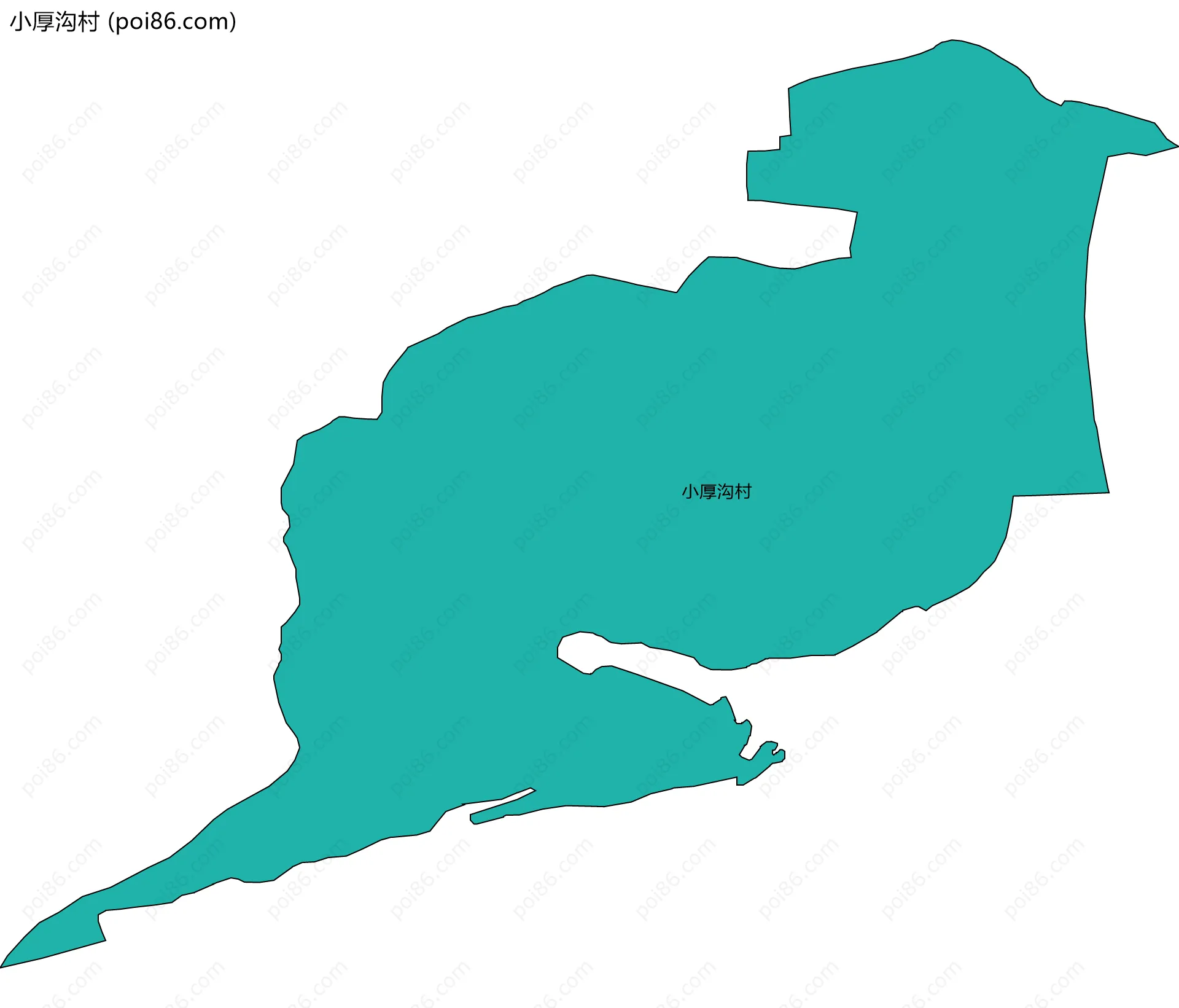 小厚沟村边界地图