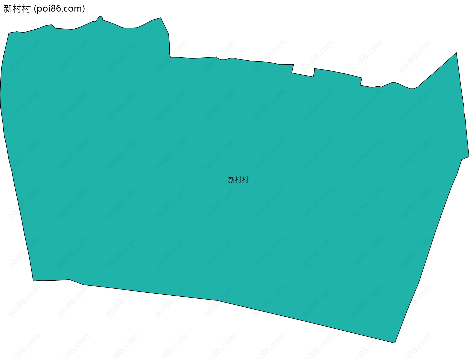 新村村边界地图