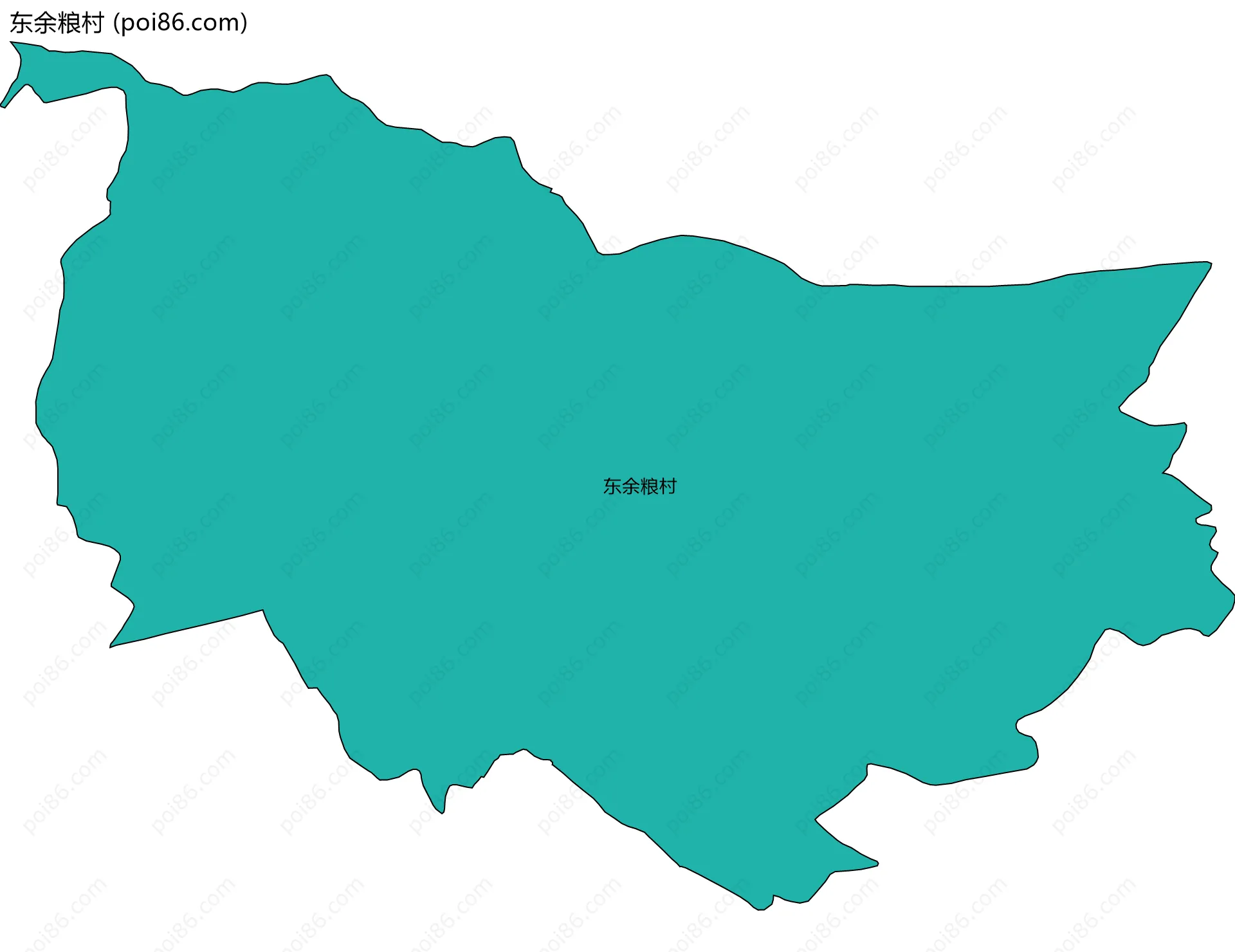 东余粮村边界地图