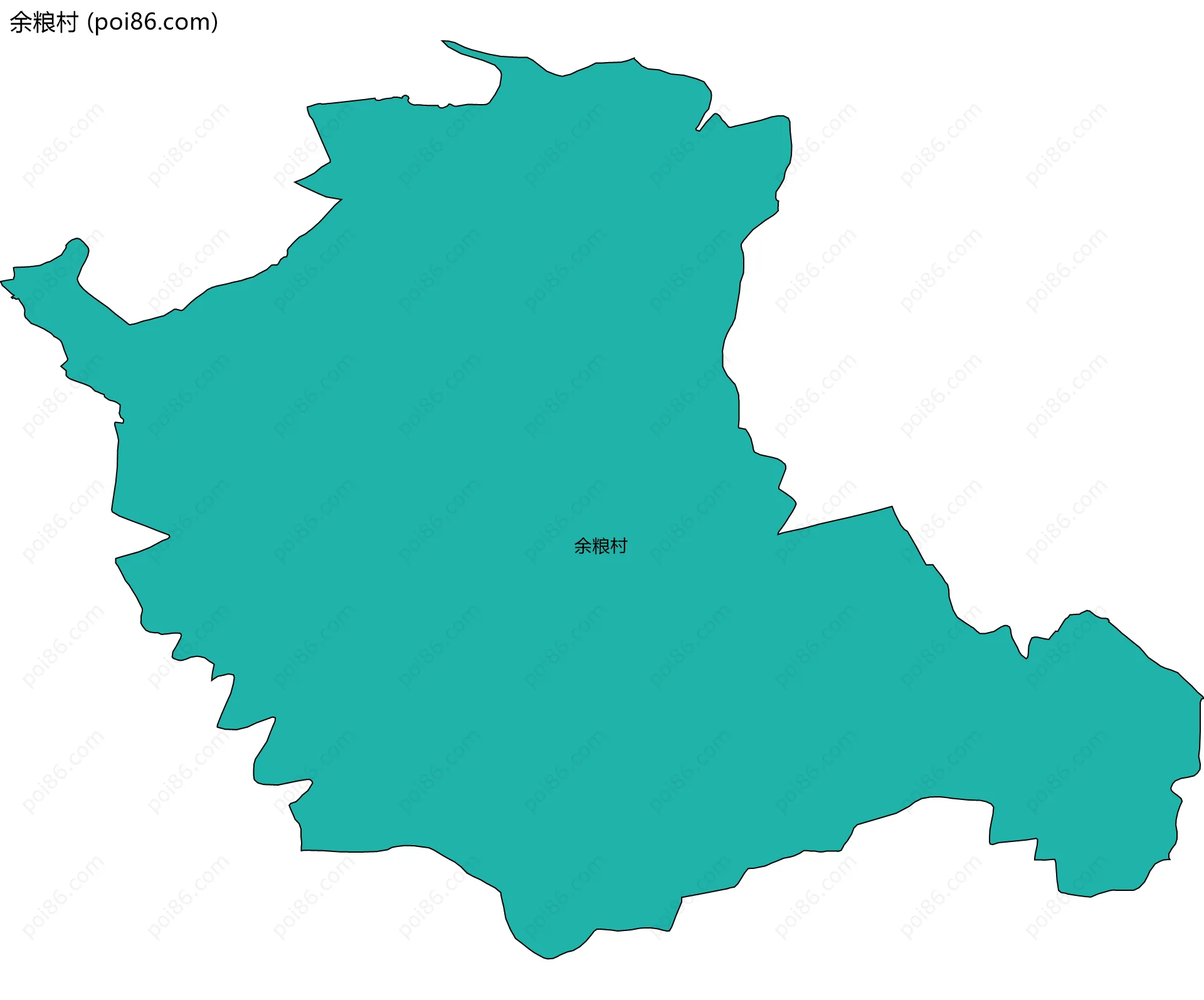 余粮村边界地图