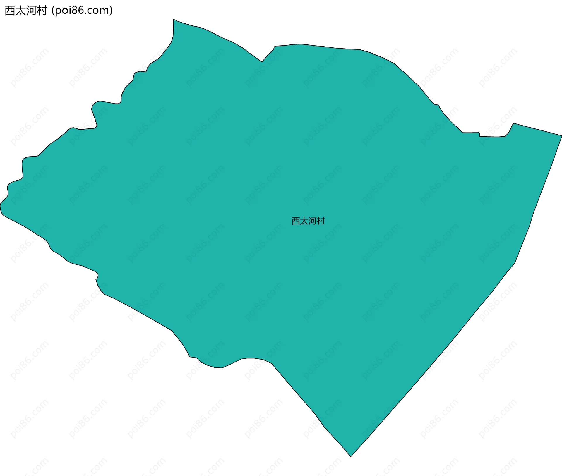 西太河村边界地图
