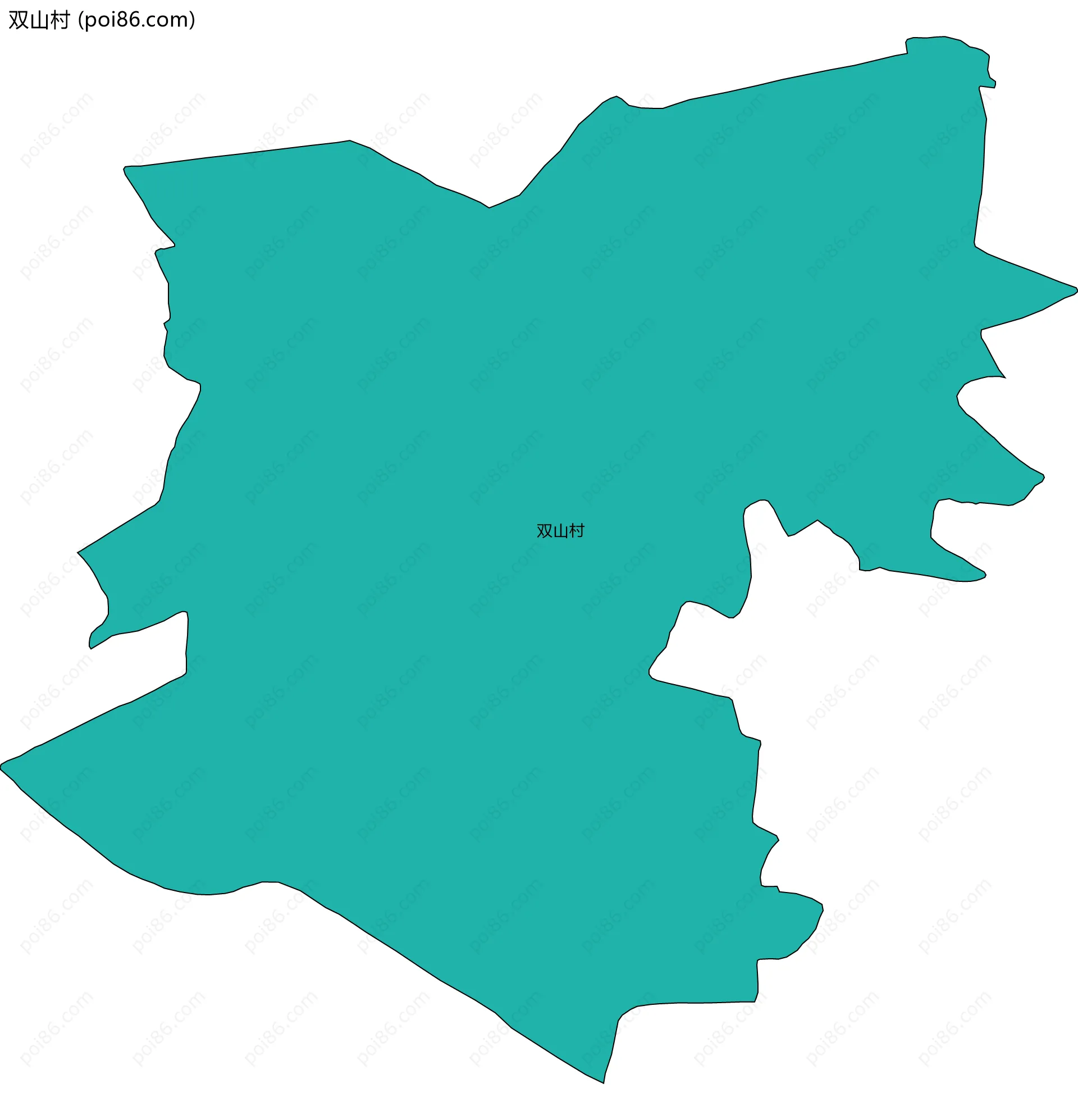 双山村边界地图