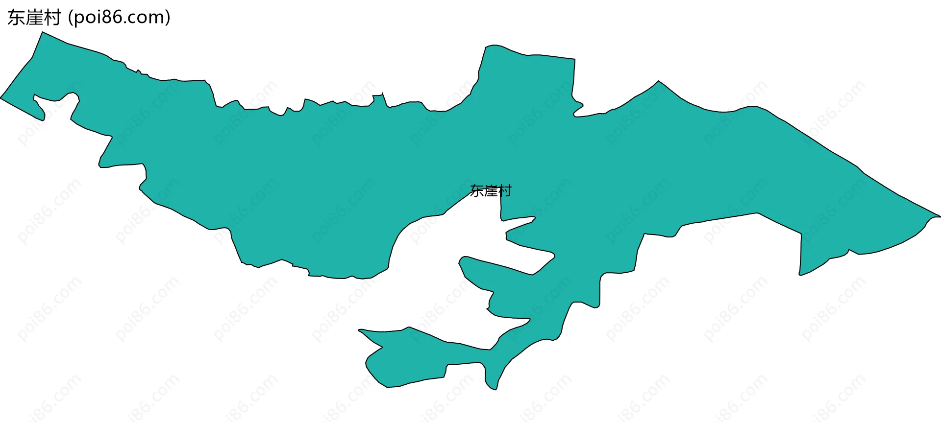 东崖村边界地图