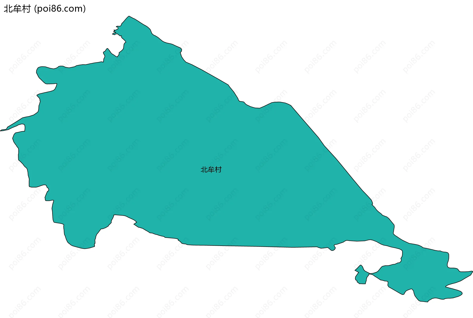 北牟村边界地图