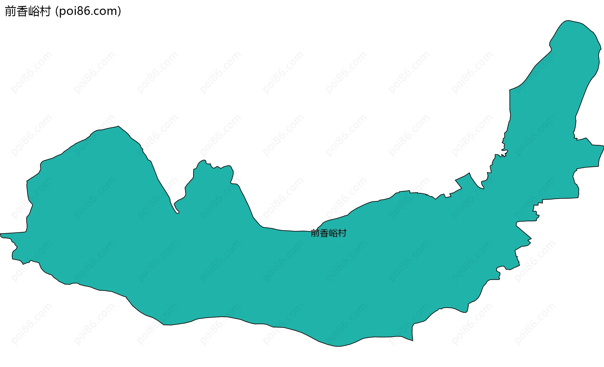 前香峪村边界地图