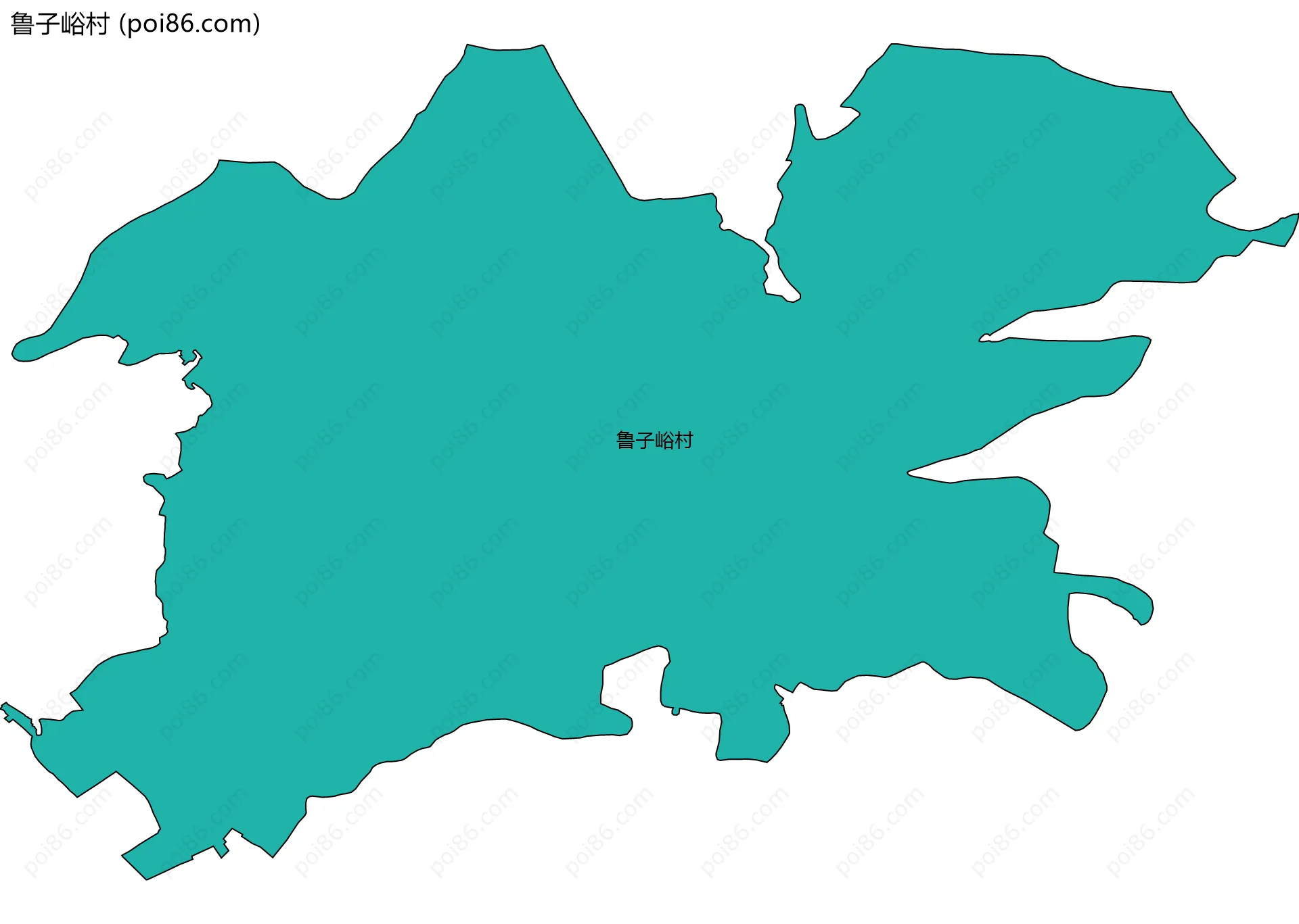 鲁子峪村边界地图