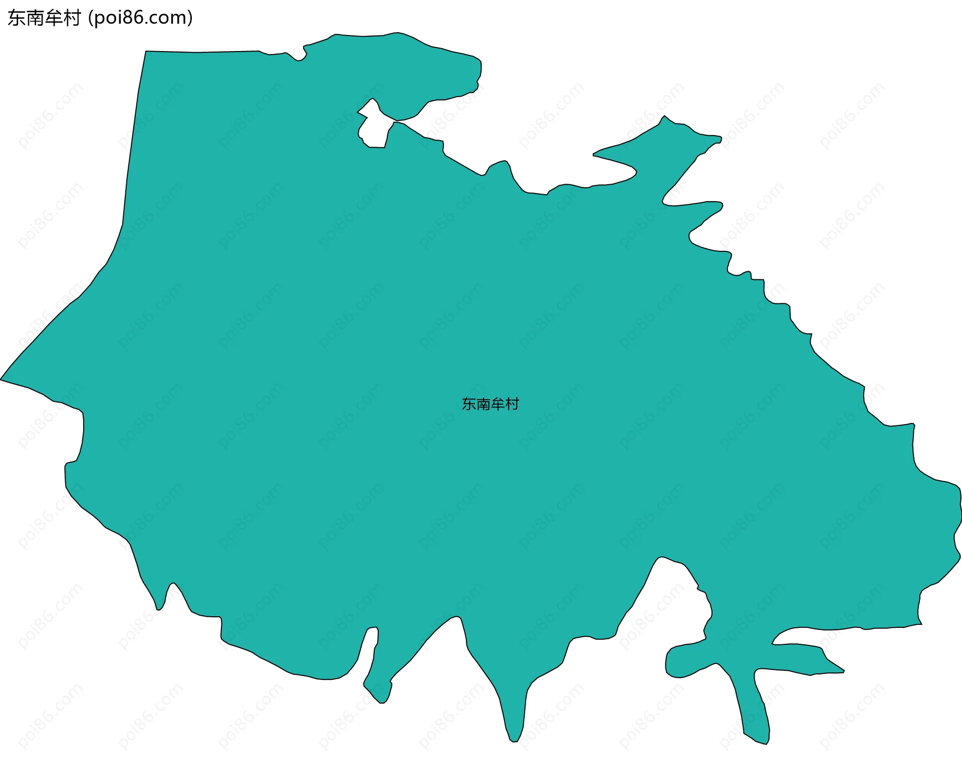 东南牟村边界地图