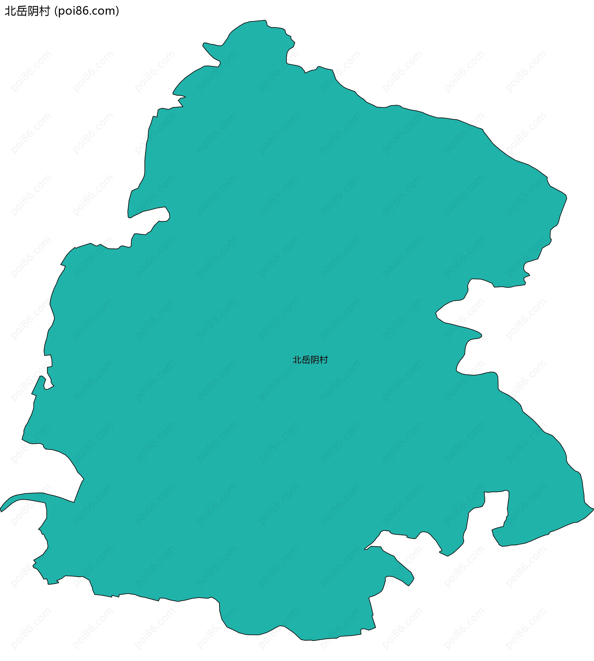 北岳阴村边界地图