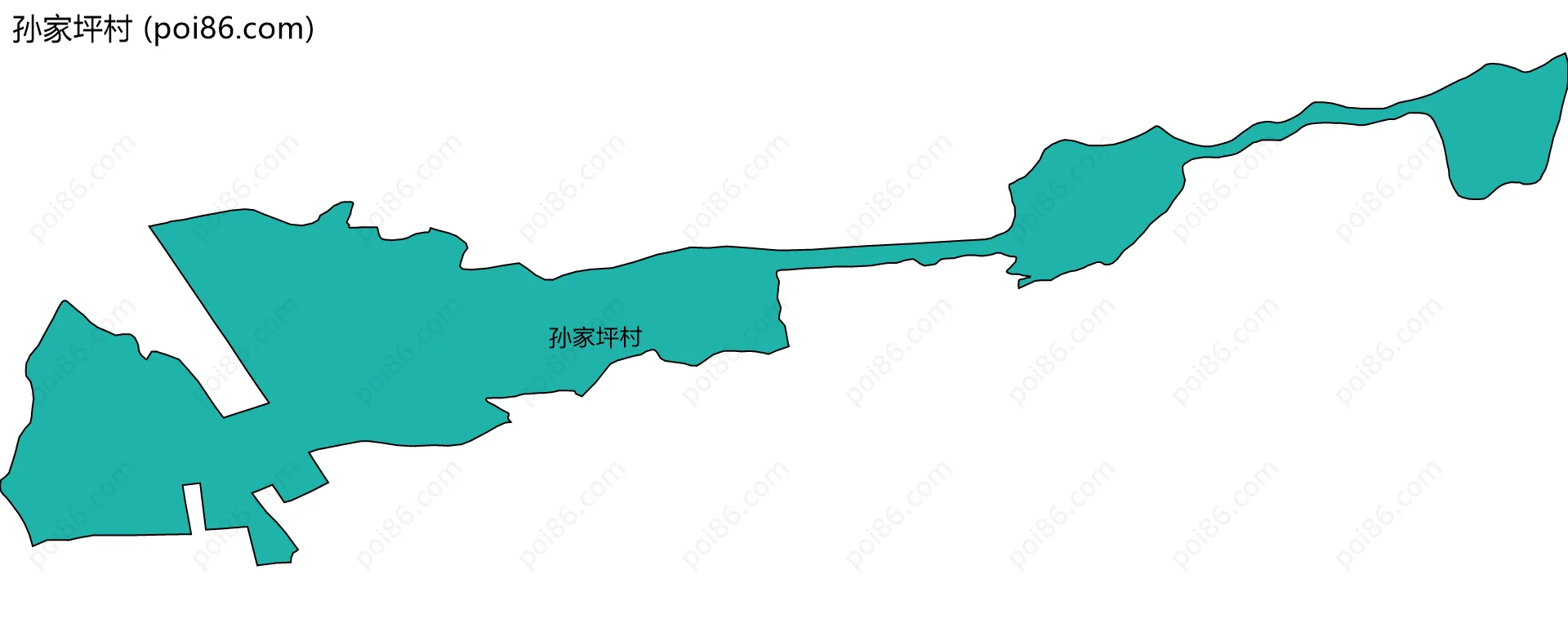 孙家坪村边界地图
