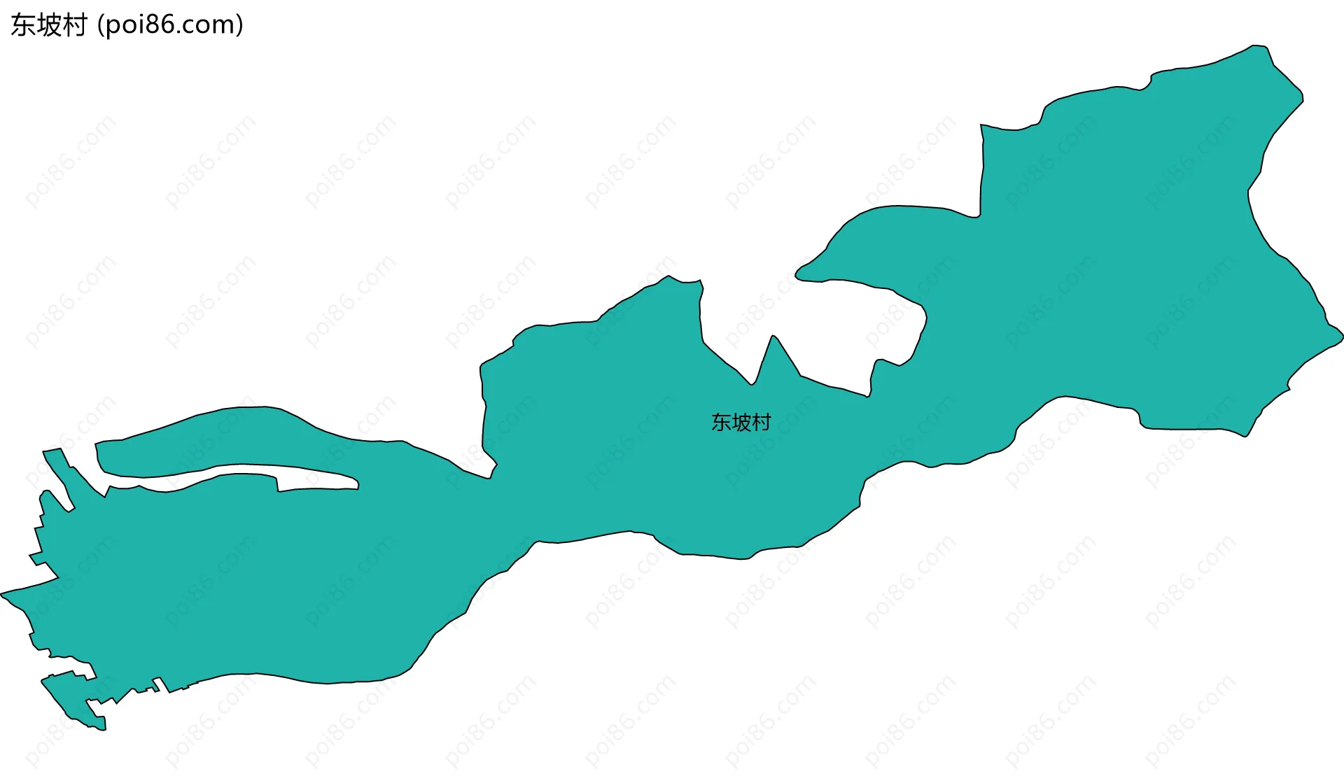 东坡村边界地图