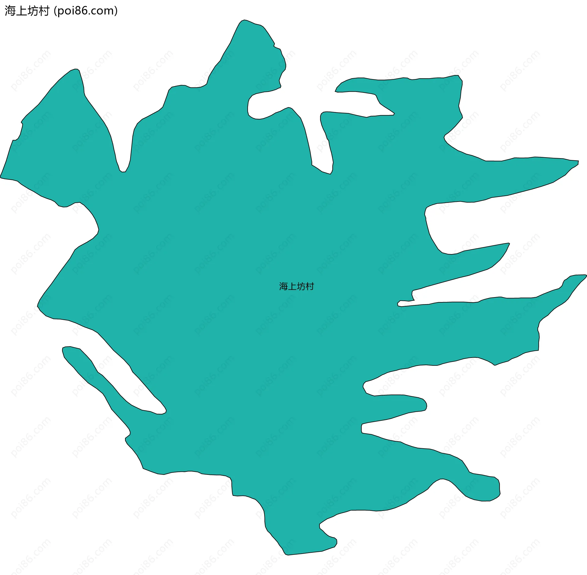 海上坊村边界地图