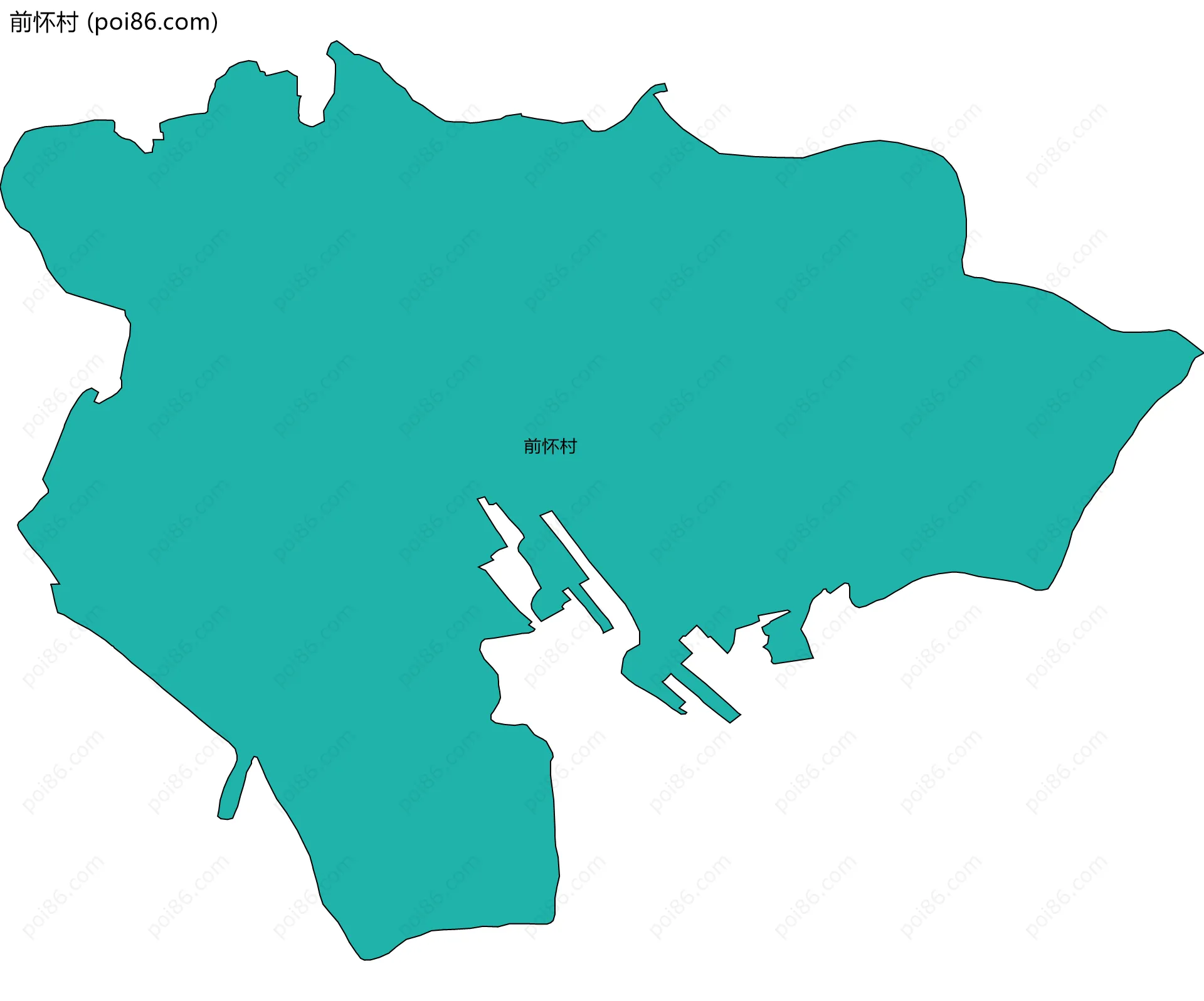 前怀村边界地图