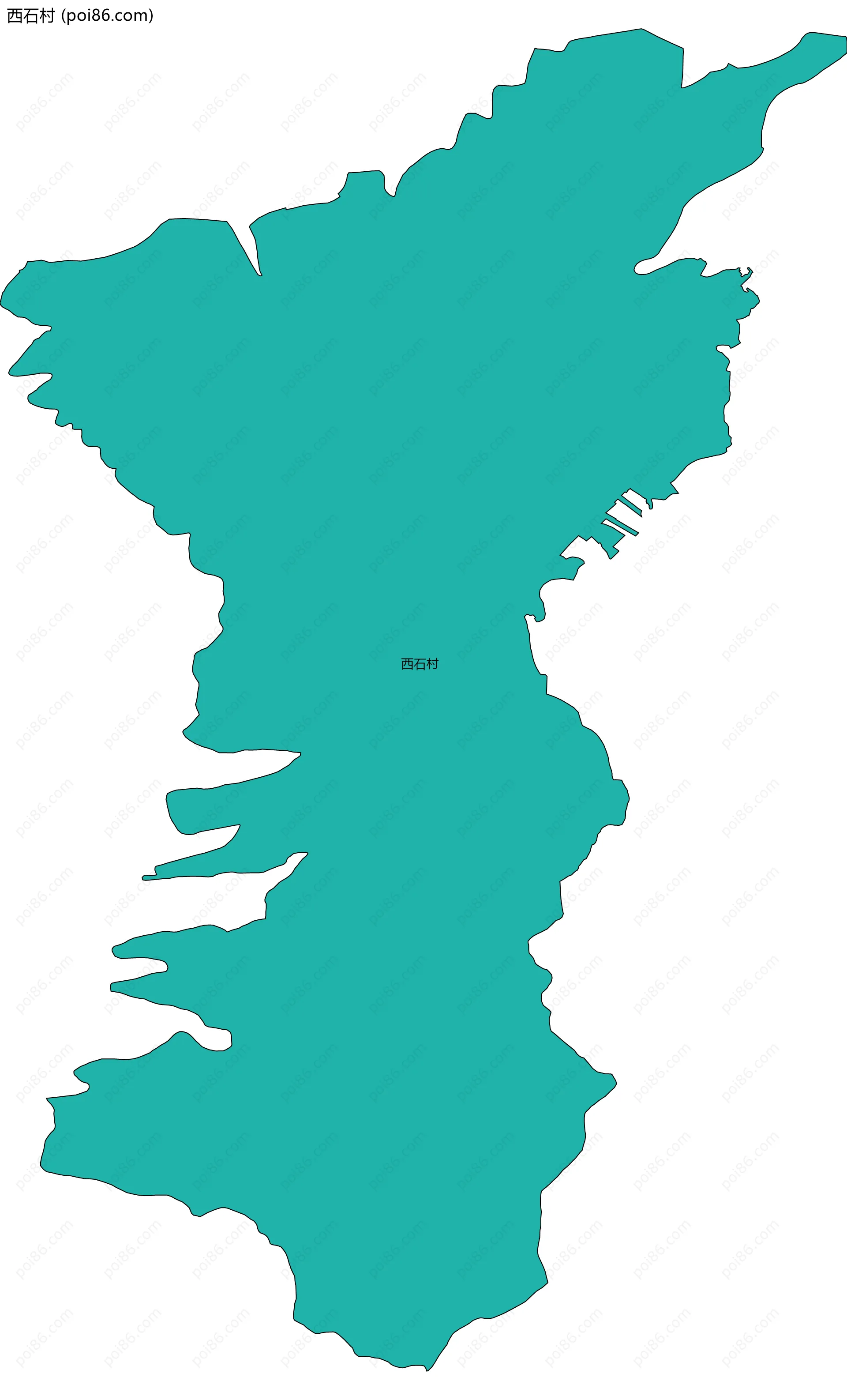 西石村边界地图