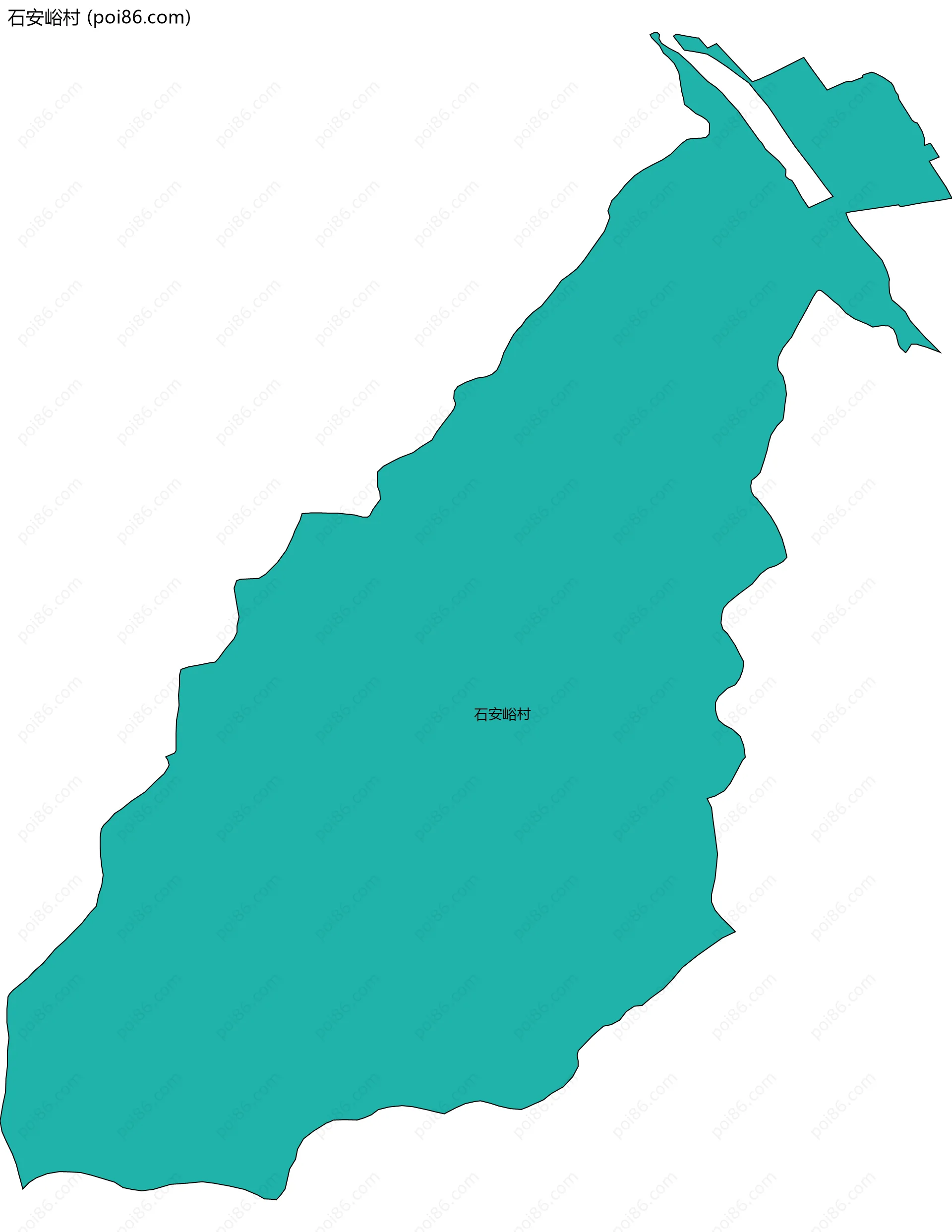 石安峪村边界地图