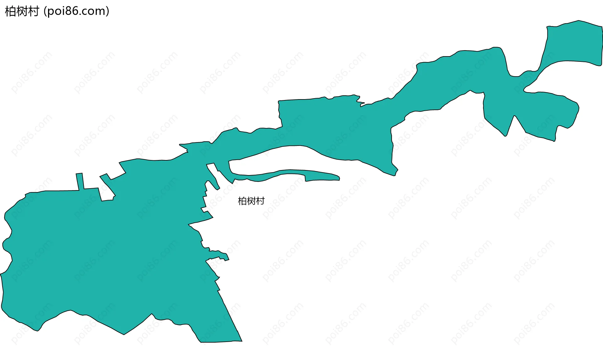 柏树村边界地图