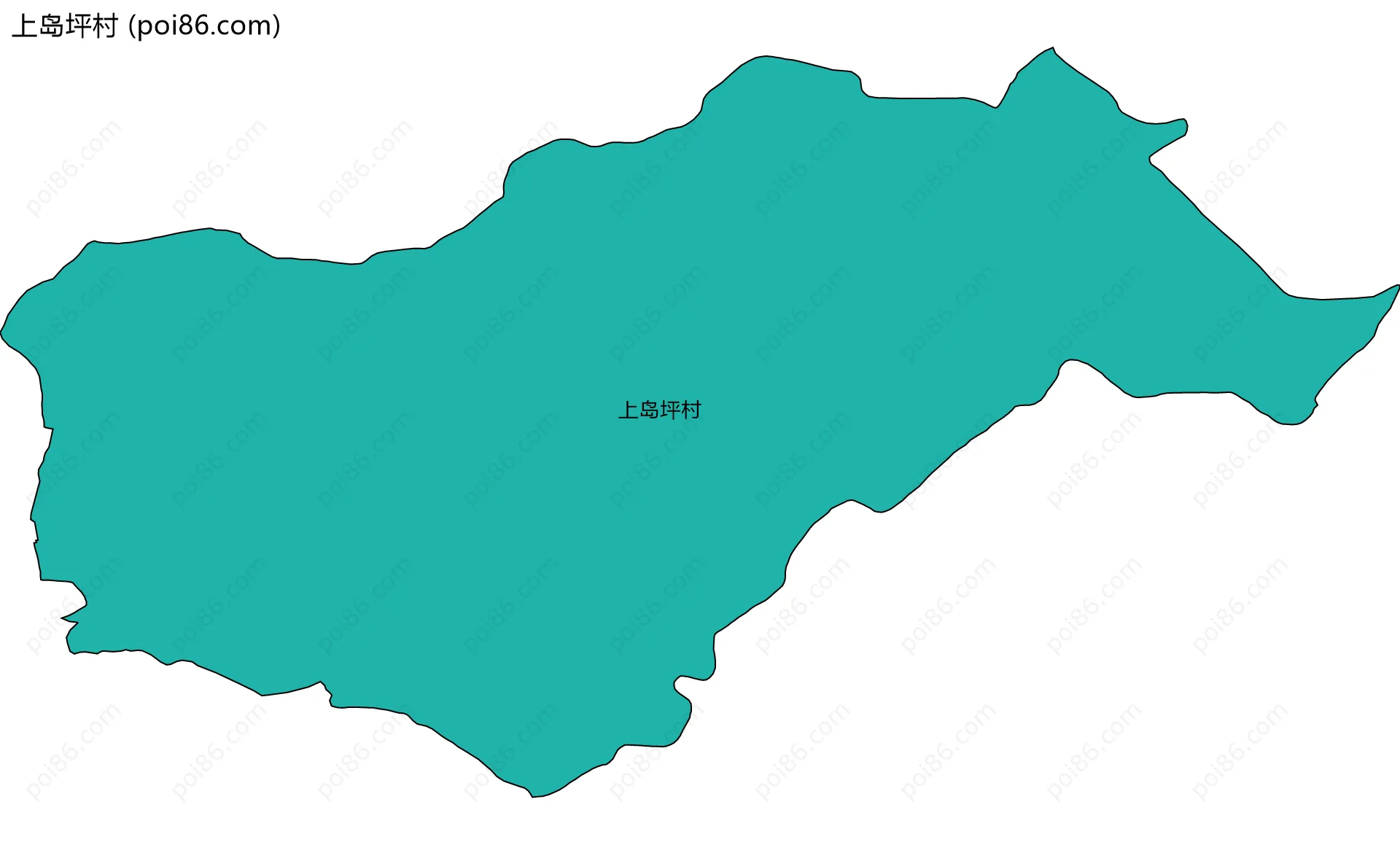 上岛坪村边界地图