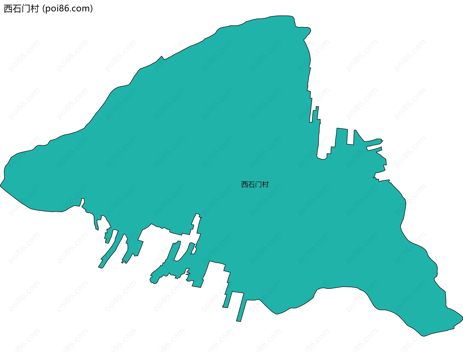 西石门村边界地图