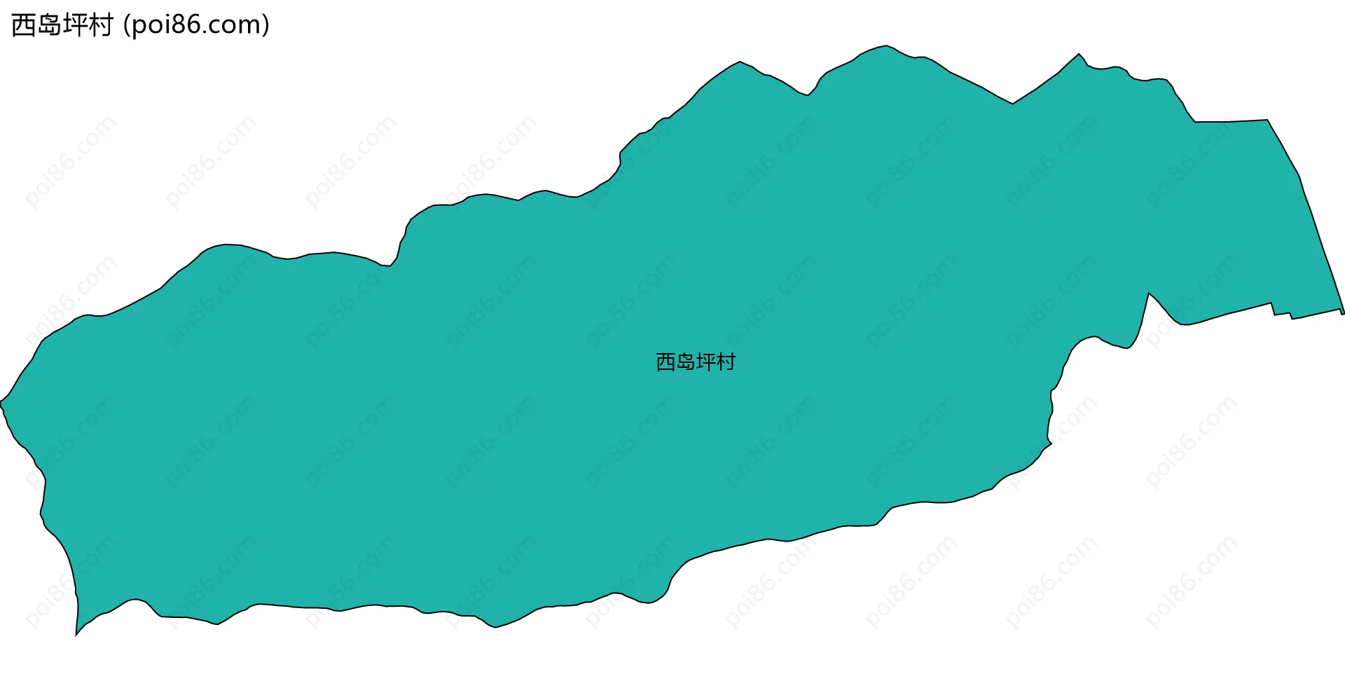 西岛坪村边界地图