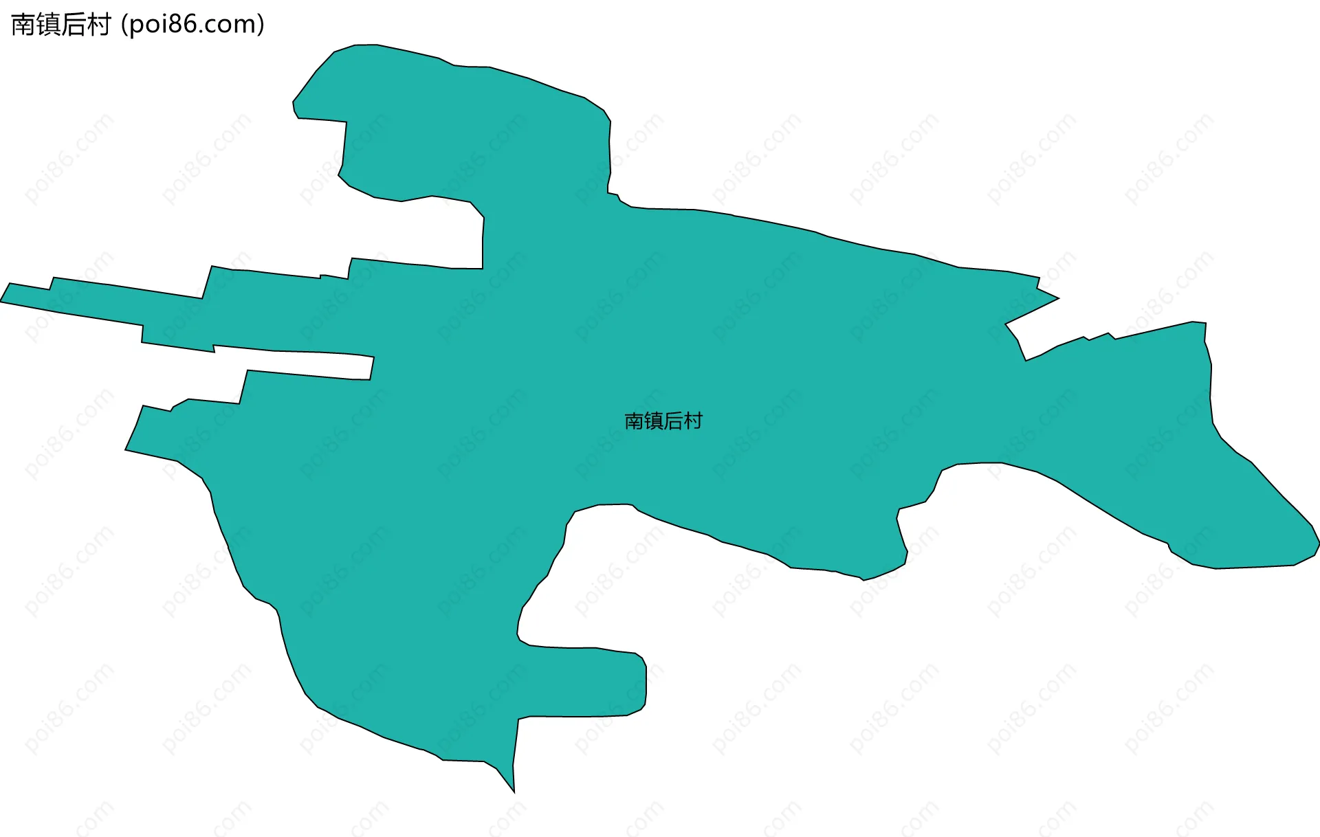 南镇后村边界地图