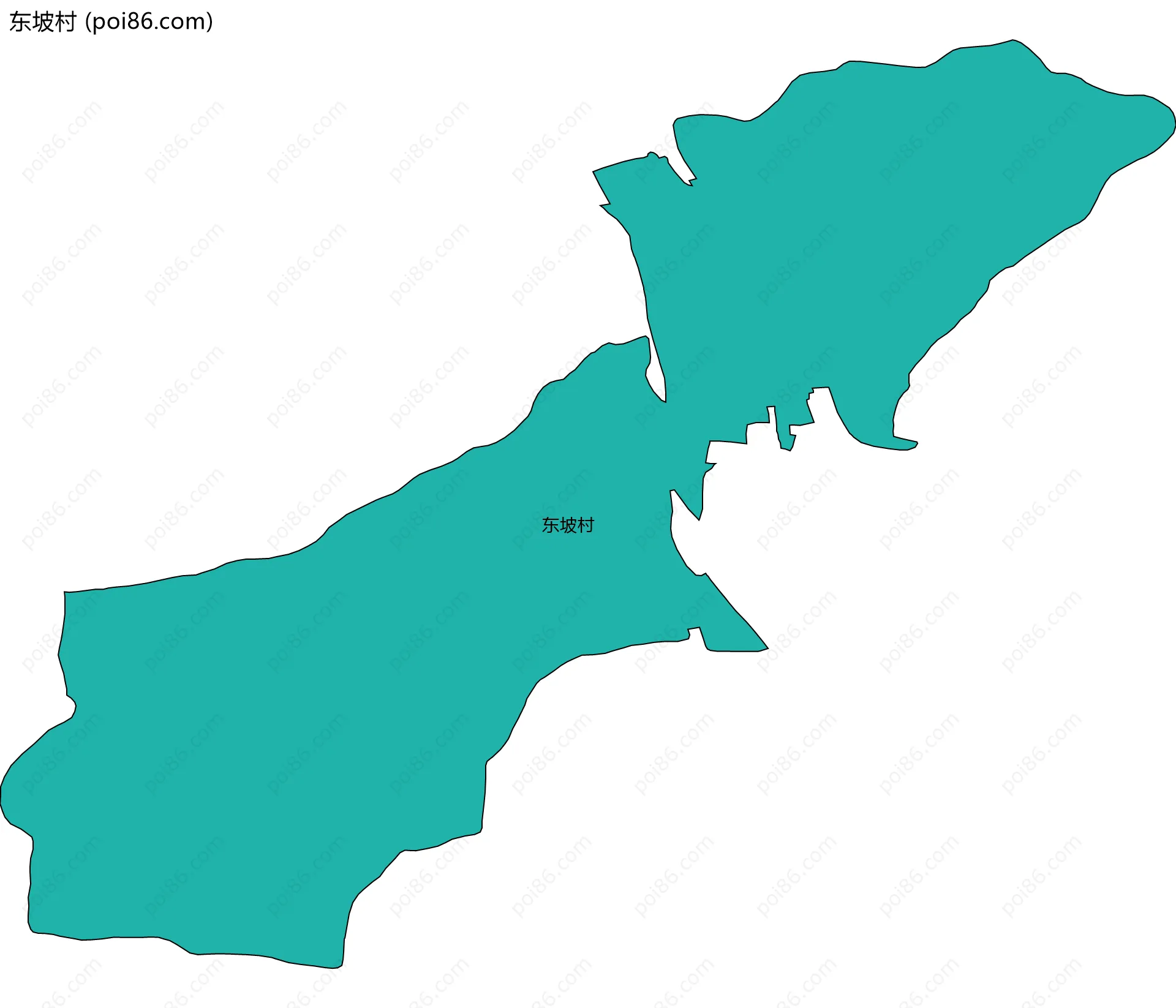 东坡村边界地图