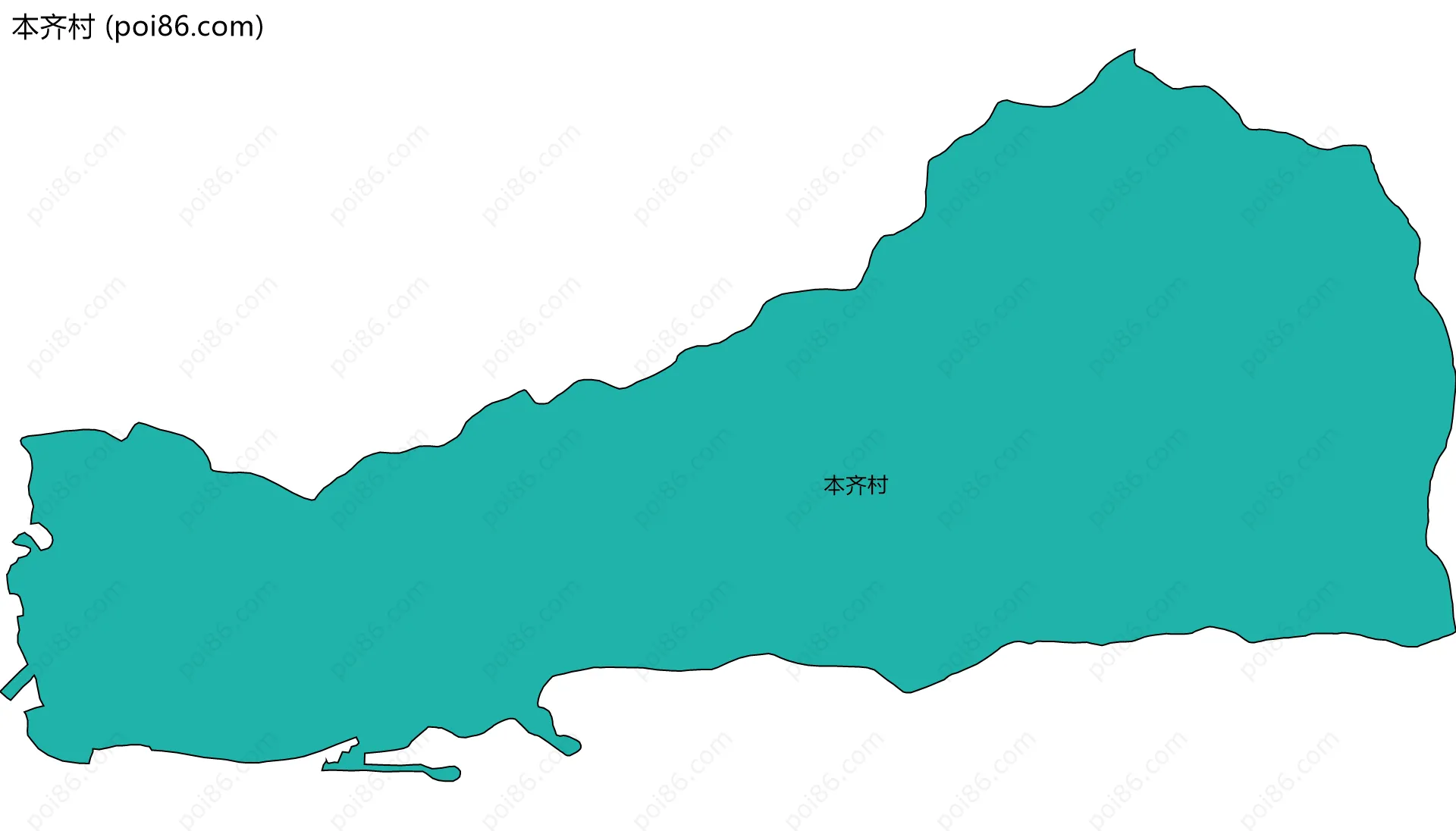 本齐村边界地图