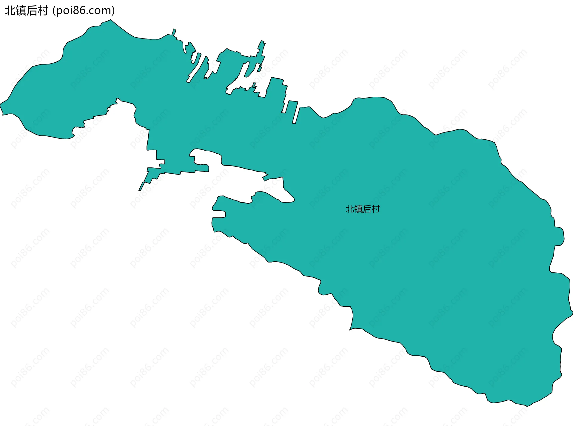 北镇后村边界地图
