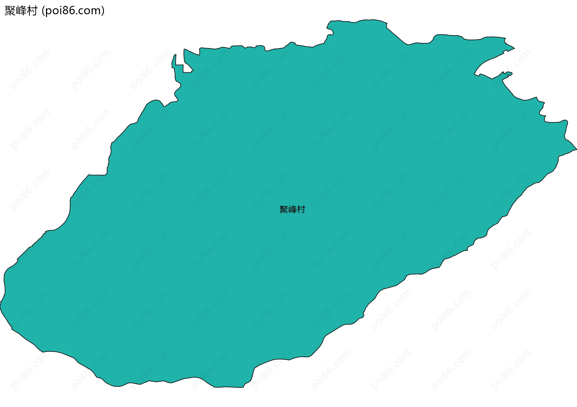 聚峰村边界地图