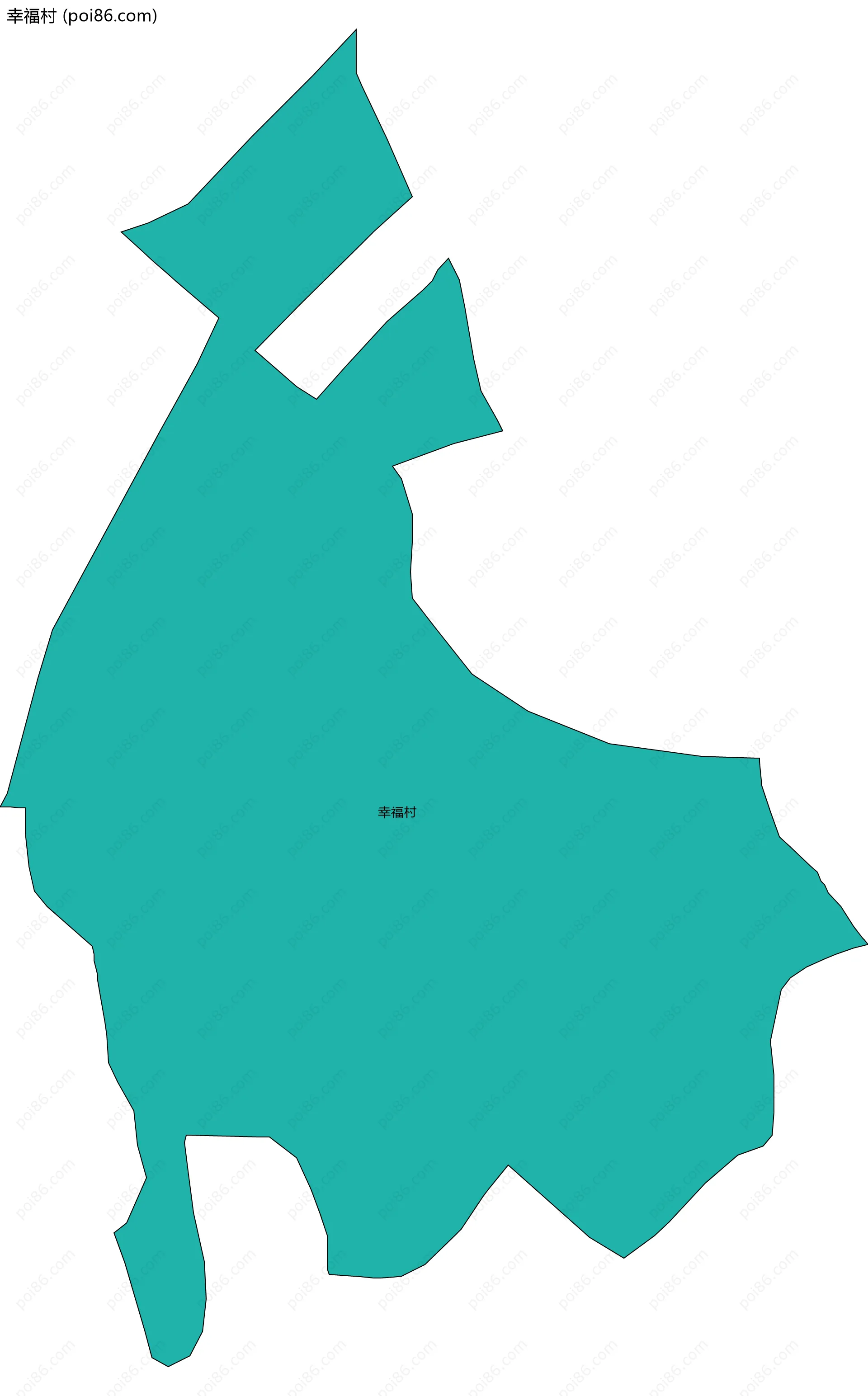 幸福村边界地图