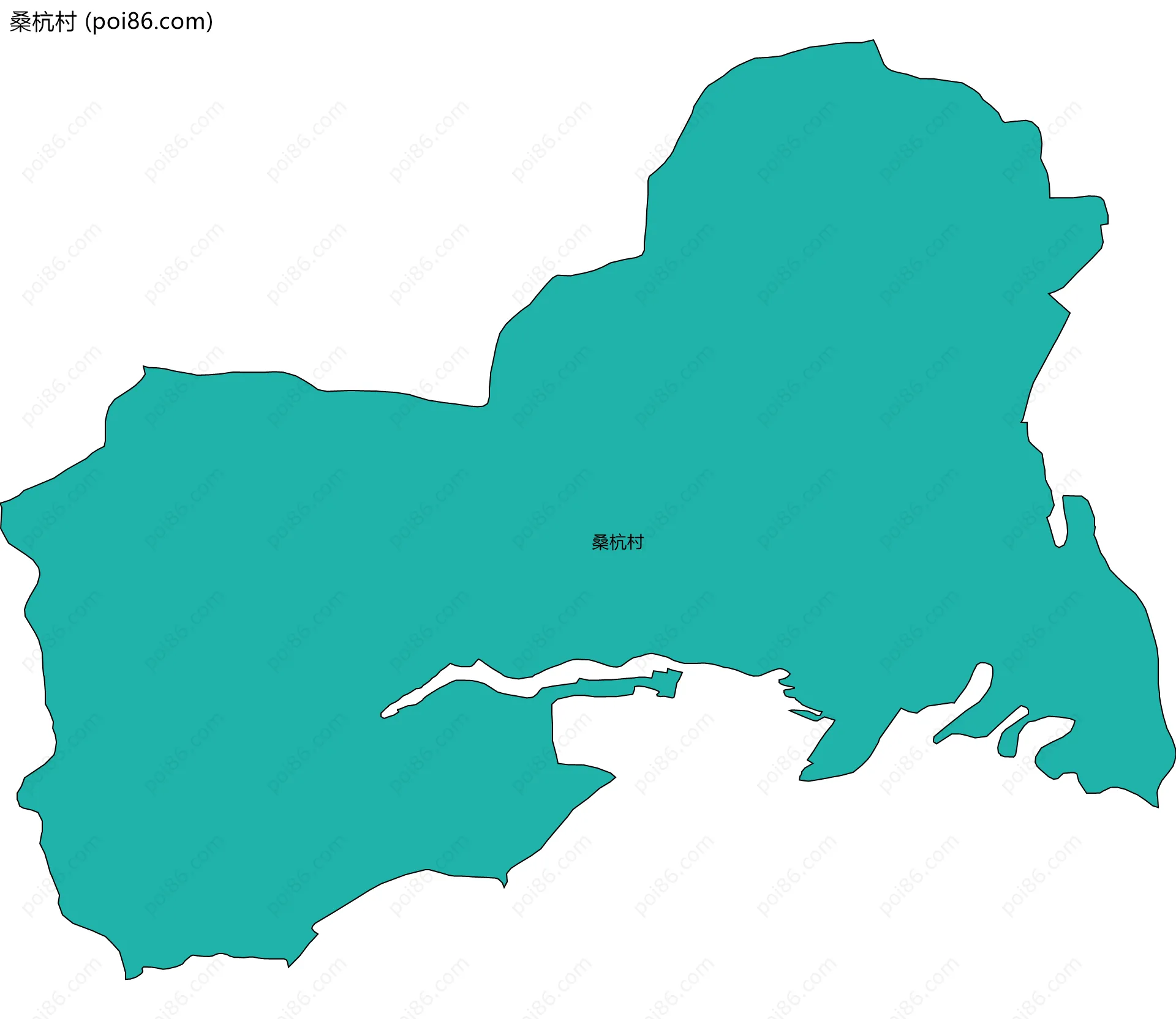 桑杭村边界地图